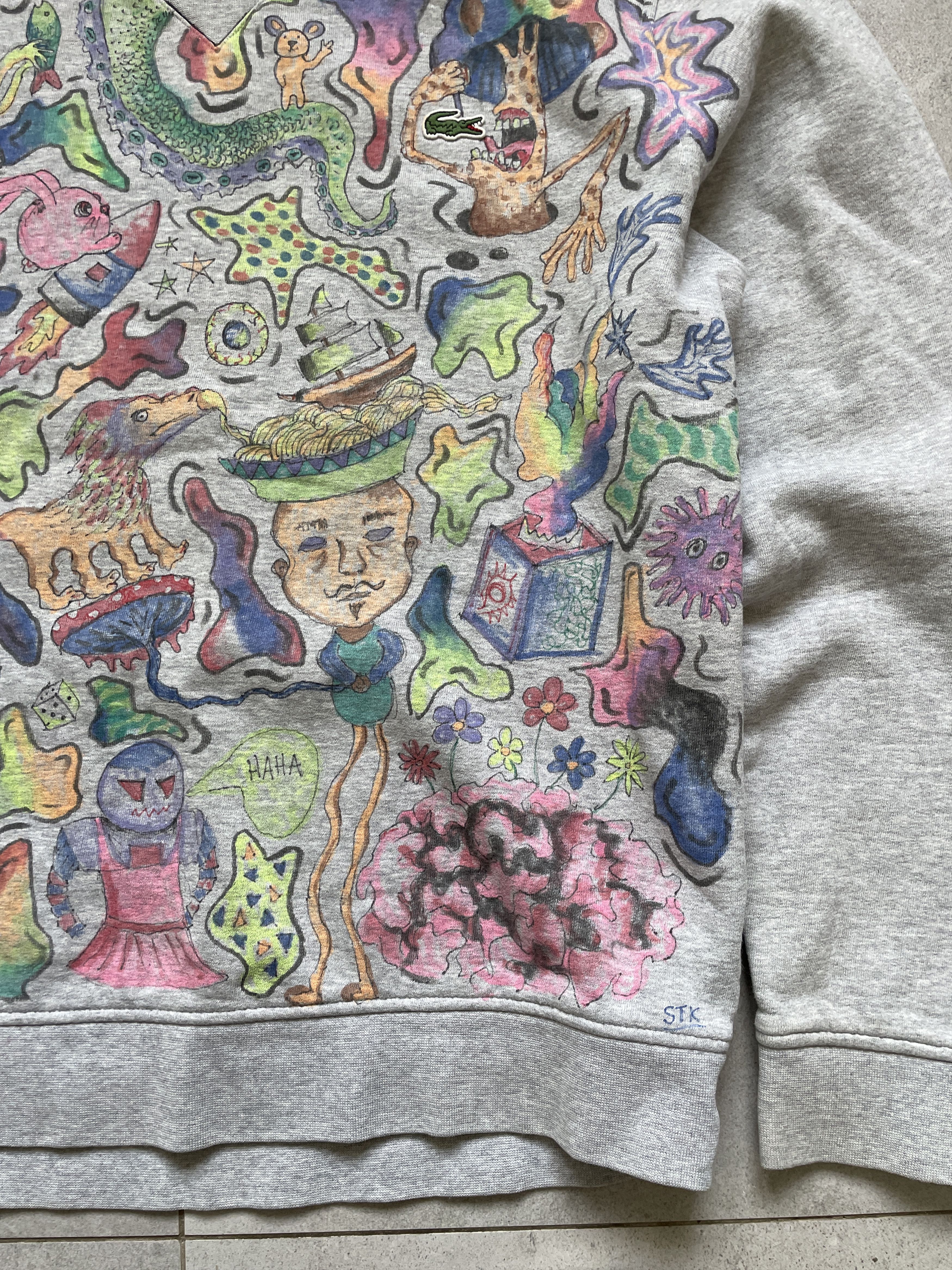 Thunderdome Y2K CUSTOM MADE ACID FOREST LSD PSYLOCIBIN GRAY CREWNECK Size US M / EU 48-50 / 2 - 11 Thumbnail