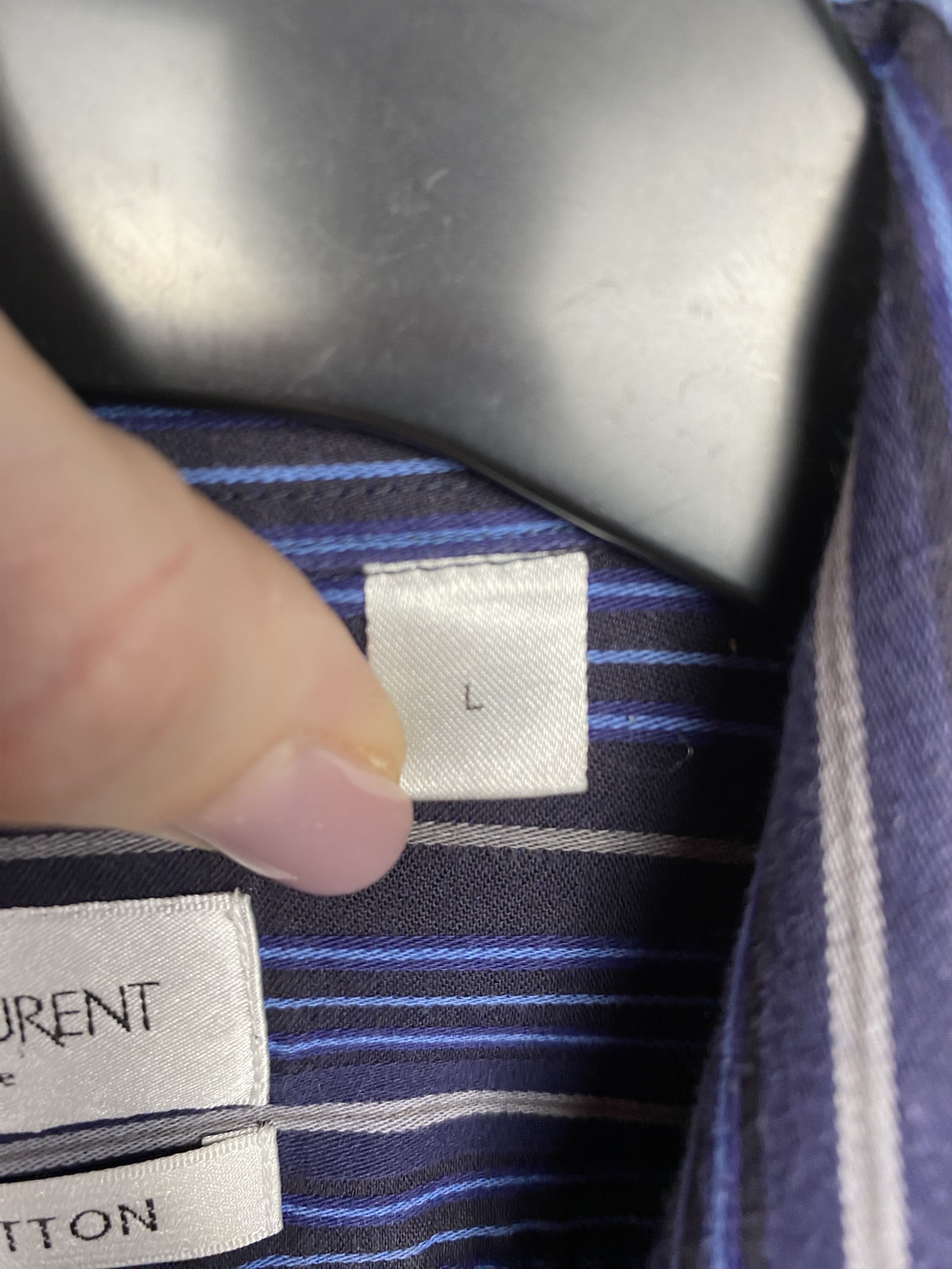 Yves Saint Laurent Yves Saint Laurent YSL Mens Long Sleeve Striped Shirt Size US L / EU 52-54 / 3 - 6 Thumbnail