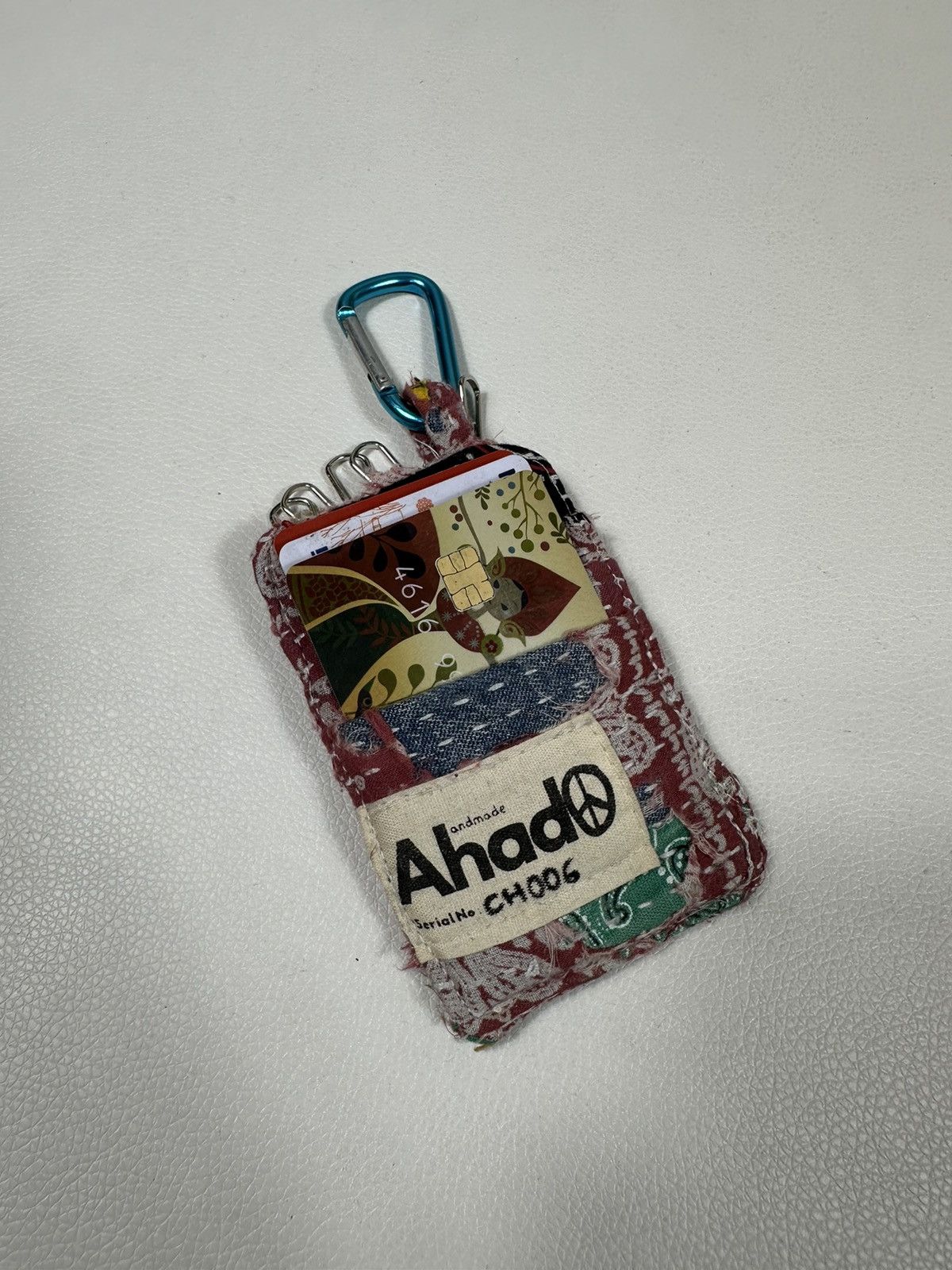 Other Custom Made Distressed Paisley Patchwork Keychain Wallet Size ONE SIZE - 5 Thumbnail