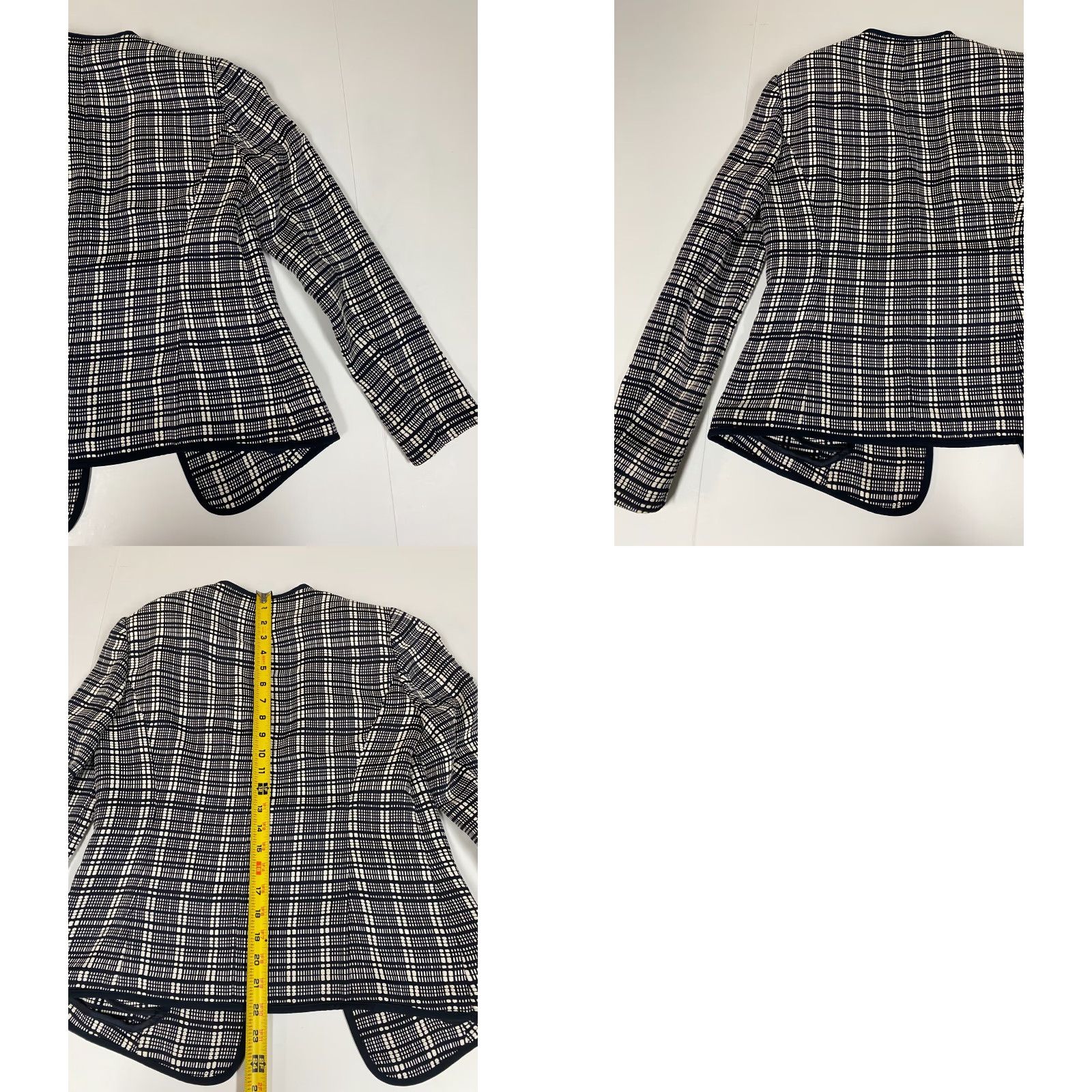 Jones New York Jones New York Blazer Womens 2 Blue Plaid Open Chest Mid-Length Tweed Polyester Jacket Blazer Size XS / US 0-2 / IT 36-38 - 8 Thumbnail