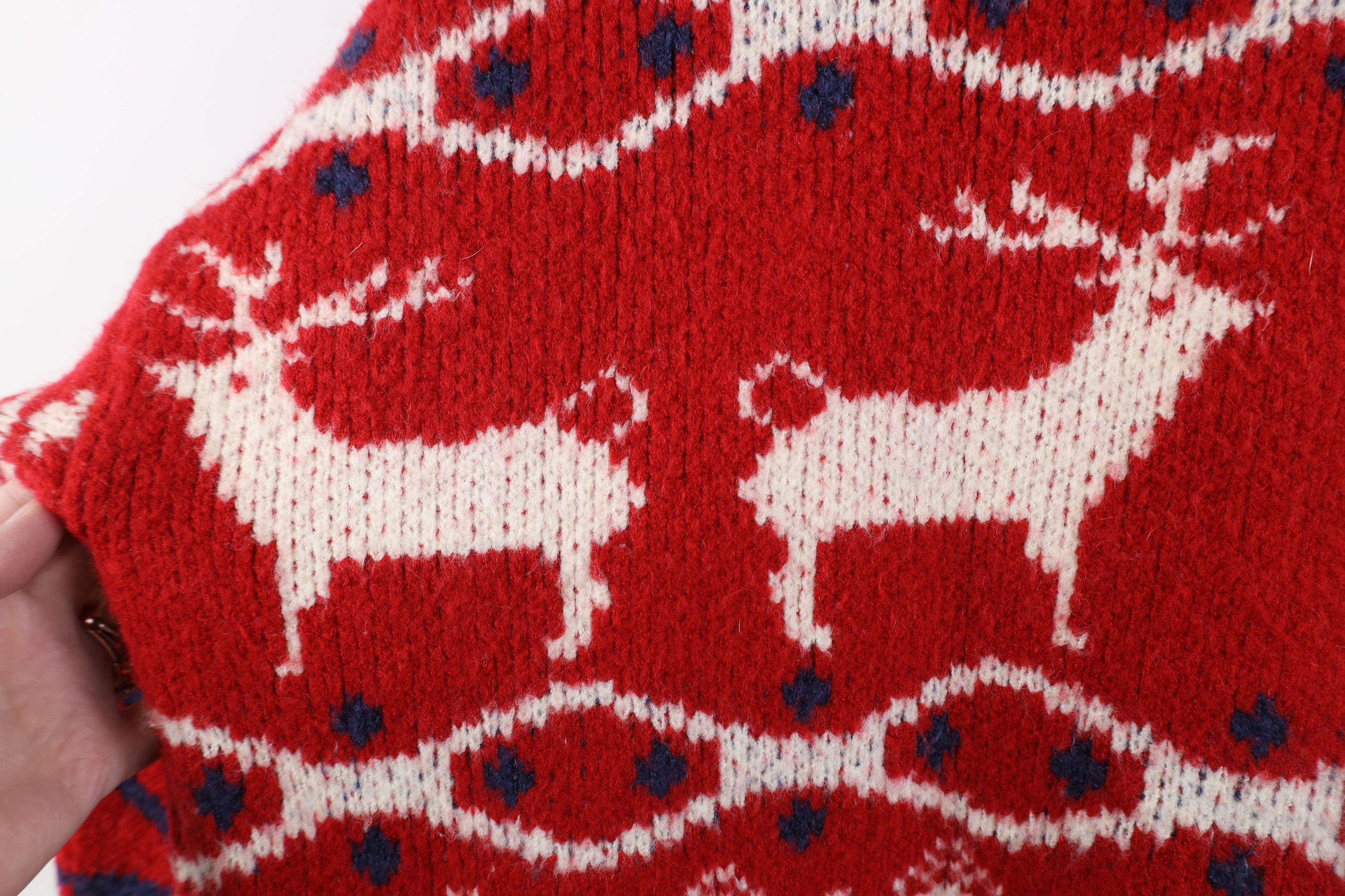 Vintage Vintage 90s Y2K Streetwear Reindeer Cardigan Sweater Size XXL / US 16-18 / IT 52-54 - 11 Thumbnail