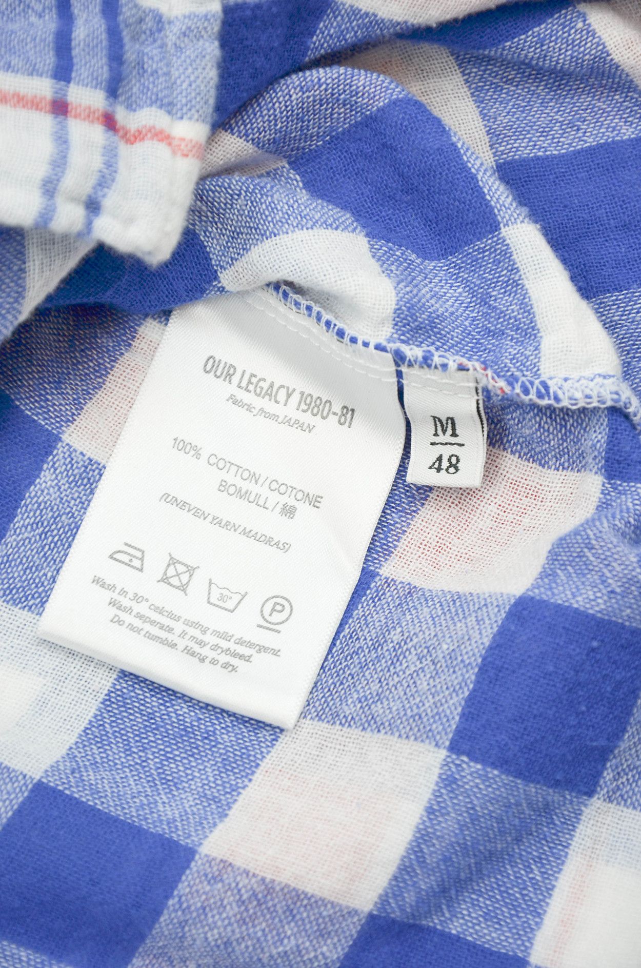 Our Legacy Our Legacy 1980-81 Madras Plaid Shirt – Size M (Portugal) Size US M / EU 48-50 / 2 - 8 Thumbnail