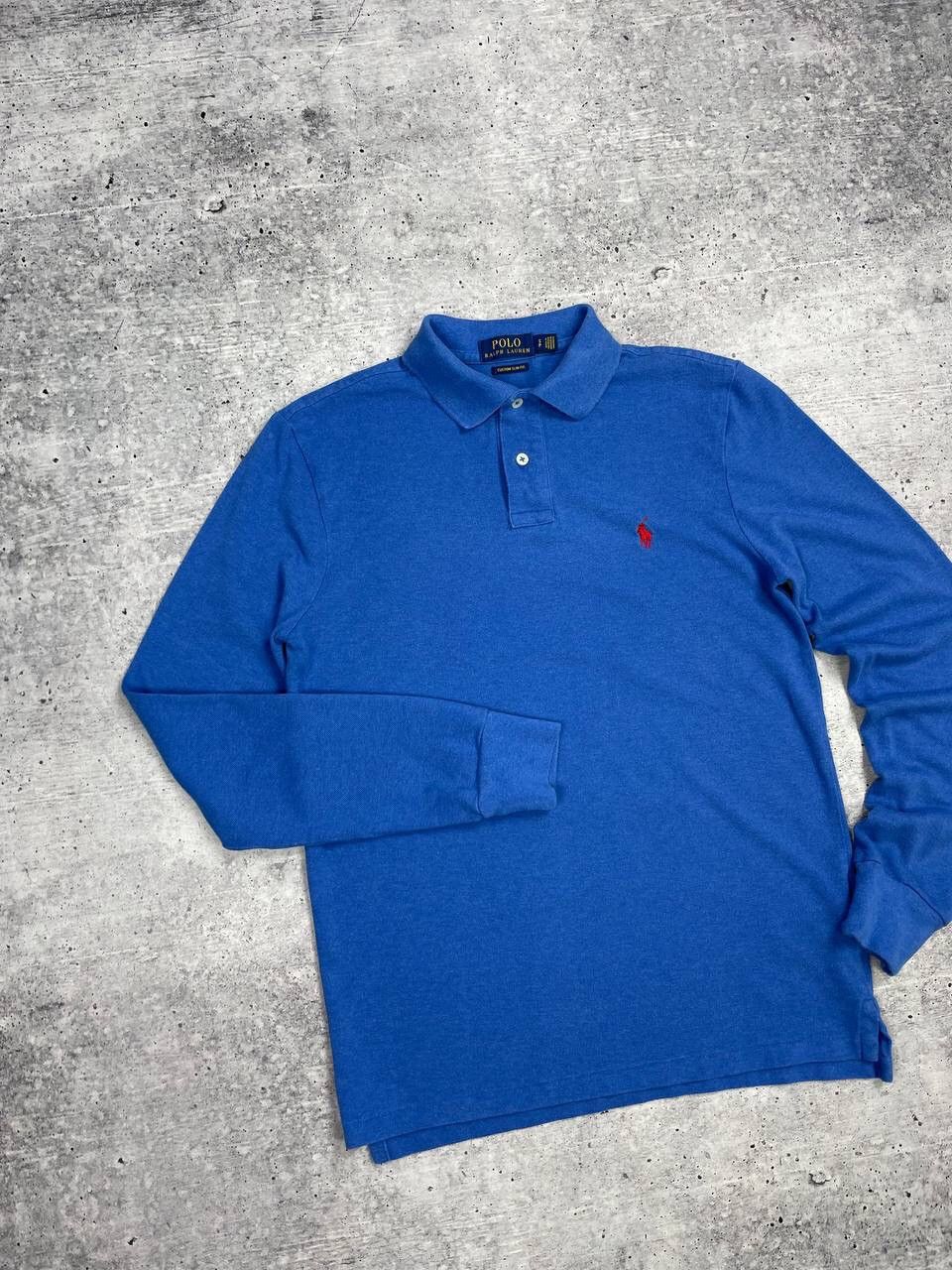 Polo Ralph Lauren × Vintage Vintage Polo Ralph Lauren Blue Polo Longsleeve Sweatshirt Size US S / EU 44-46 / 1 - 3 Thumbnail