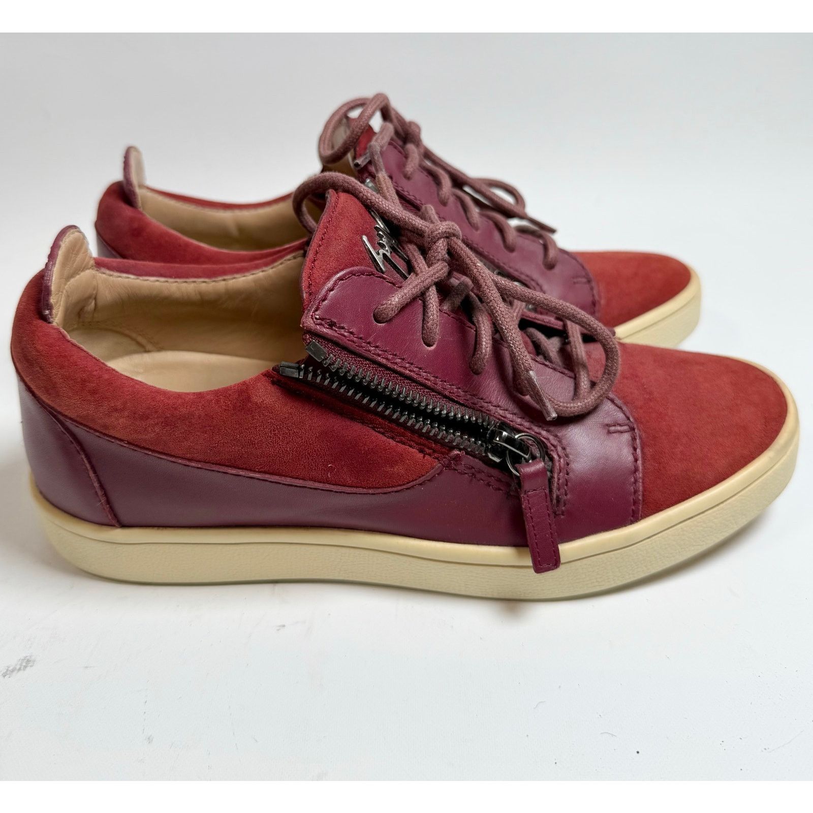 Giuseppe Zanotti Giuseppe Zanotti Brek Velvet Side-Zip Sneakers 36 EU/6 US Size US 6 / IT 36 - 3 Thumbnail