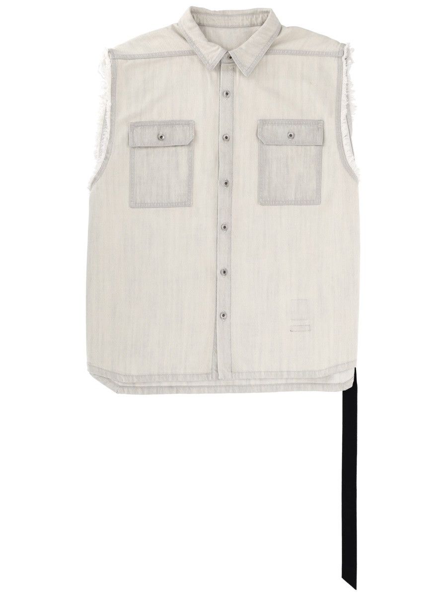 Rick Owens Drkshdw RICK OWENS DRKSHDW "SL TOMMY JUMBO" JACKET - WHITE Size US M / EU 48-50 / 2 - 1 Thumbnail
