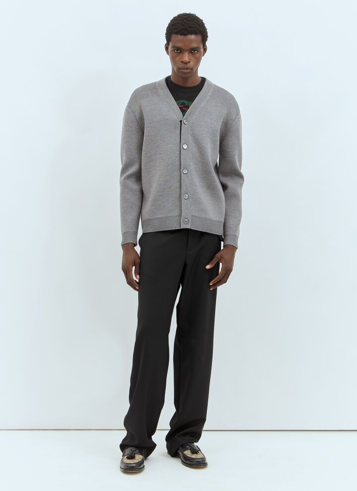Gucci o1s1wg110925 Stitch Wool Cardigan With Web in Grey Size US XXL / EU 58 / 5 - 3 Thumbnail