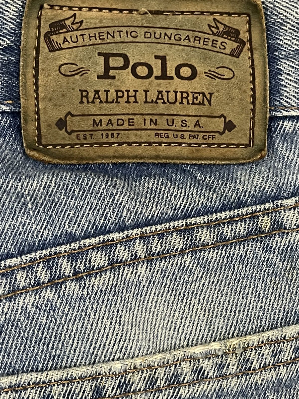 Polo Ralph Lauren Vintage 90s Made in Usa Polo Ralph Lauren Distressed Jeans Size US 27 - 7 Thumbnail