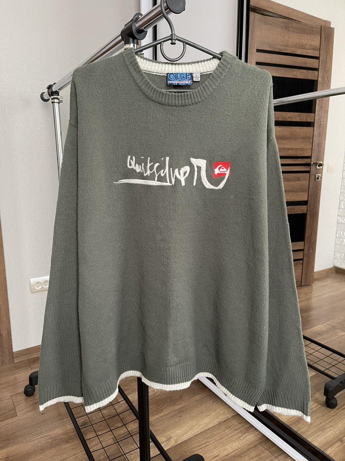 Quiksilver Quiksilver Vintage Knit Surf Sweater Big Logo 90s Size US XL / EU 56 / 4 - 3 Thumbnail