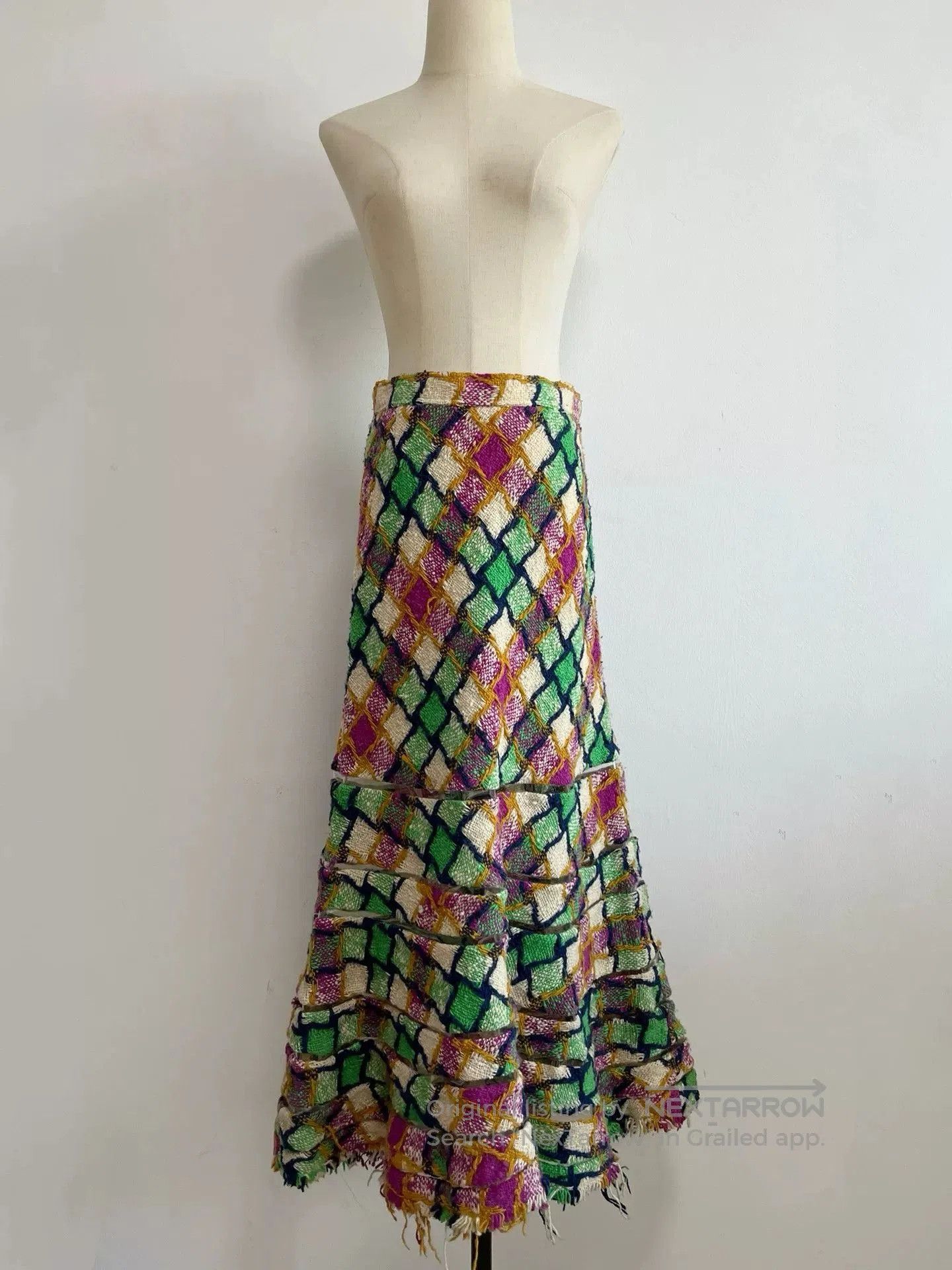Junya Watanabe Junya Watanabe Plaid Midi Skirt. Size 34" / US 12 / IT 48 - 4 Thumbnail