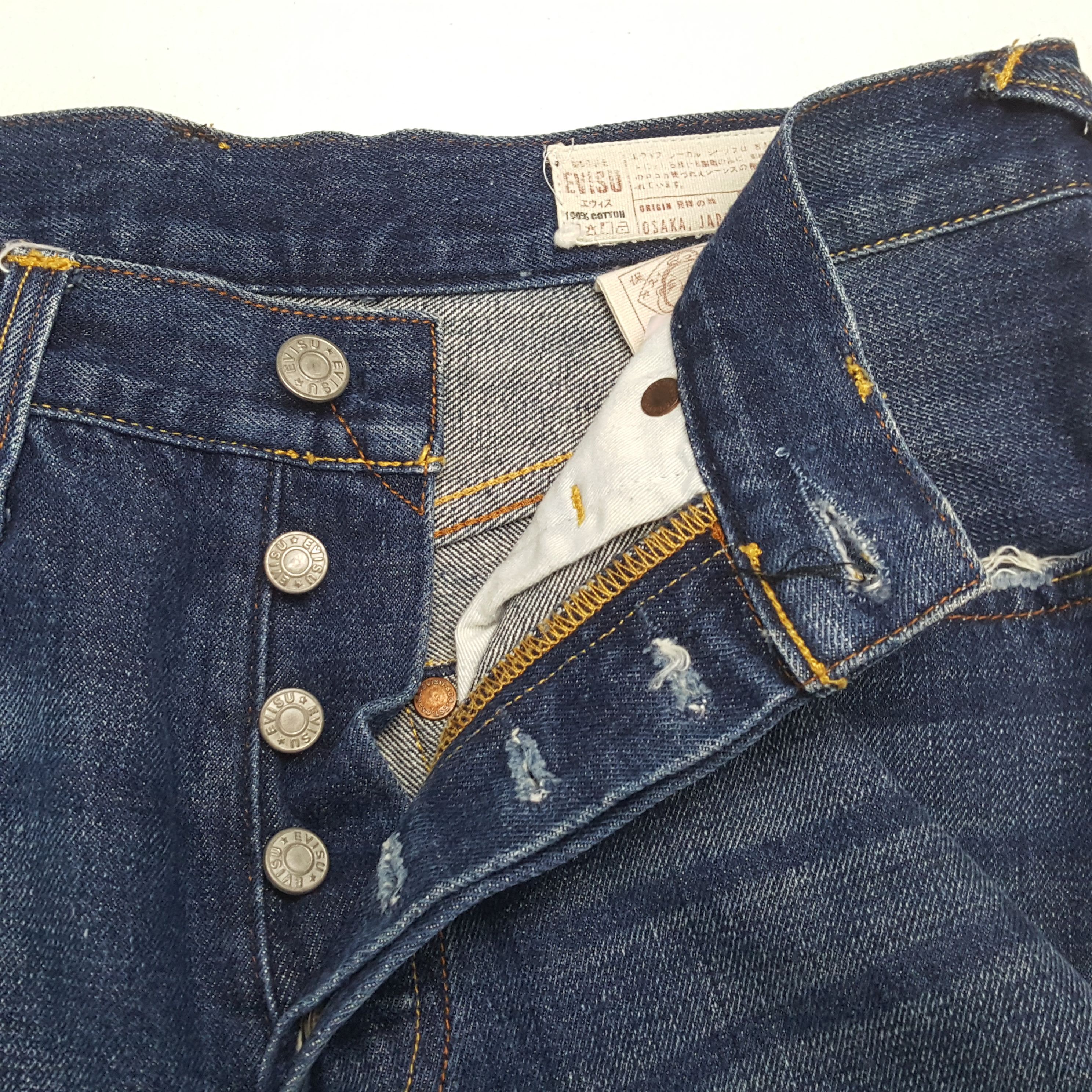 Evisu × Vintage EVISU Japanese Brand Custom Daicock Style Jeans Size US 31 - 12 Thumbnail