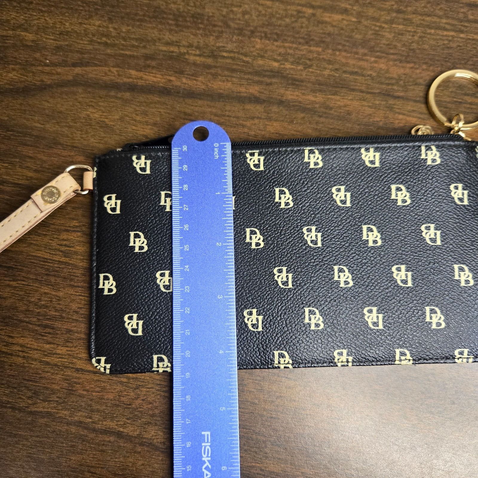 Dooney & Bourke Dooney Bourke Signature DB Monogram Wristlet Pouch Leather Size ONE SIZE - 9 Thumbnail