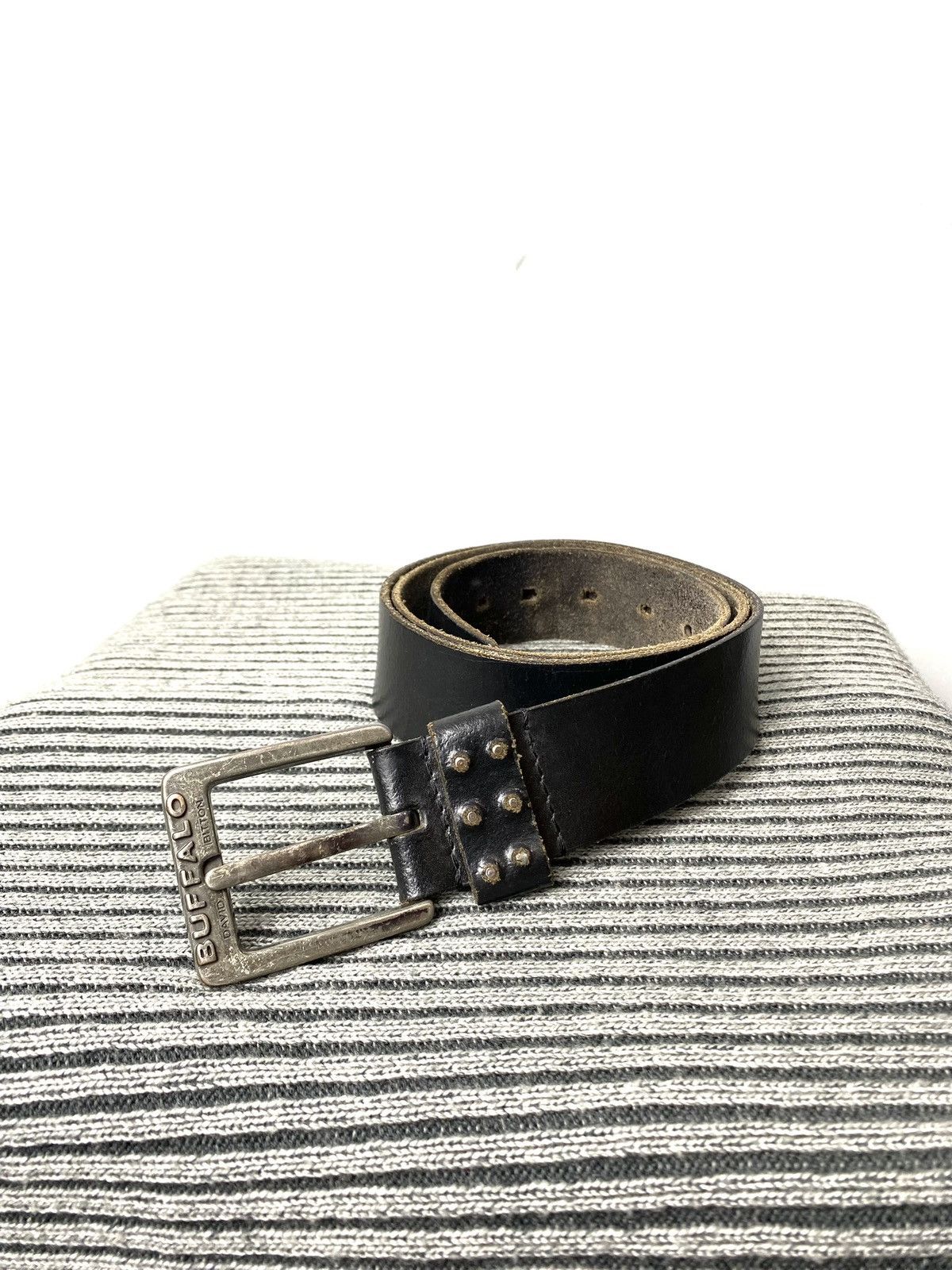 Buffalo London Vintage Buffalo Metal Leather Belt Hype Drip Western Size ONE SIZE - 1 Thumbnail