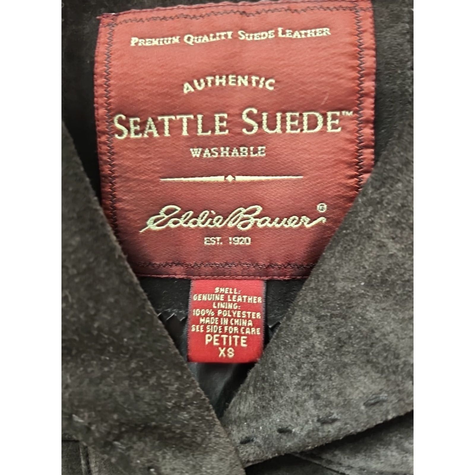 Eddie Bauer VINTAGE Eddie Bauer Seattle Suede Brown Jacket Womens XS Petite Jacket Brown Womens XS Petite Suede Seattle Eddie Bauer Vintage Jacket Size XS / US 0-2 / IT 36-38 - 3 Thumbnail