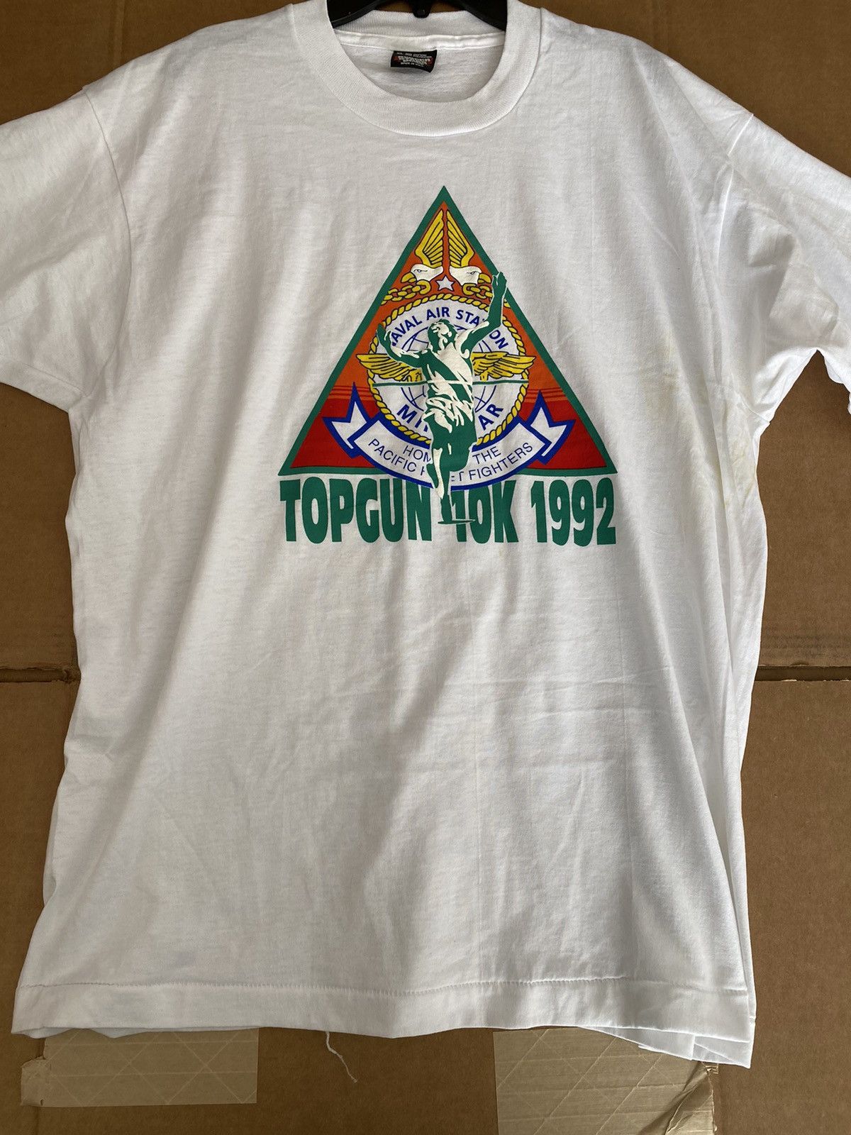 Vintage Vintage 90’s top gun military puff print shirt Size US XL / EU 56 / 4 - 1 Thumbnail