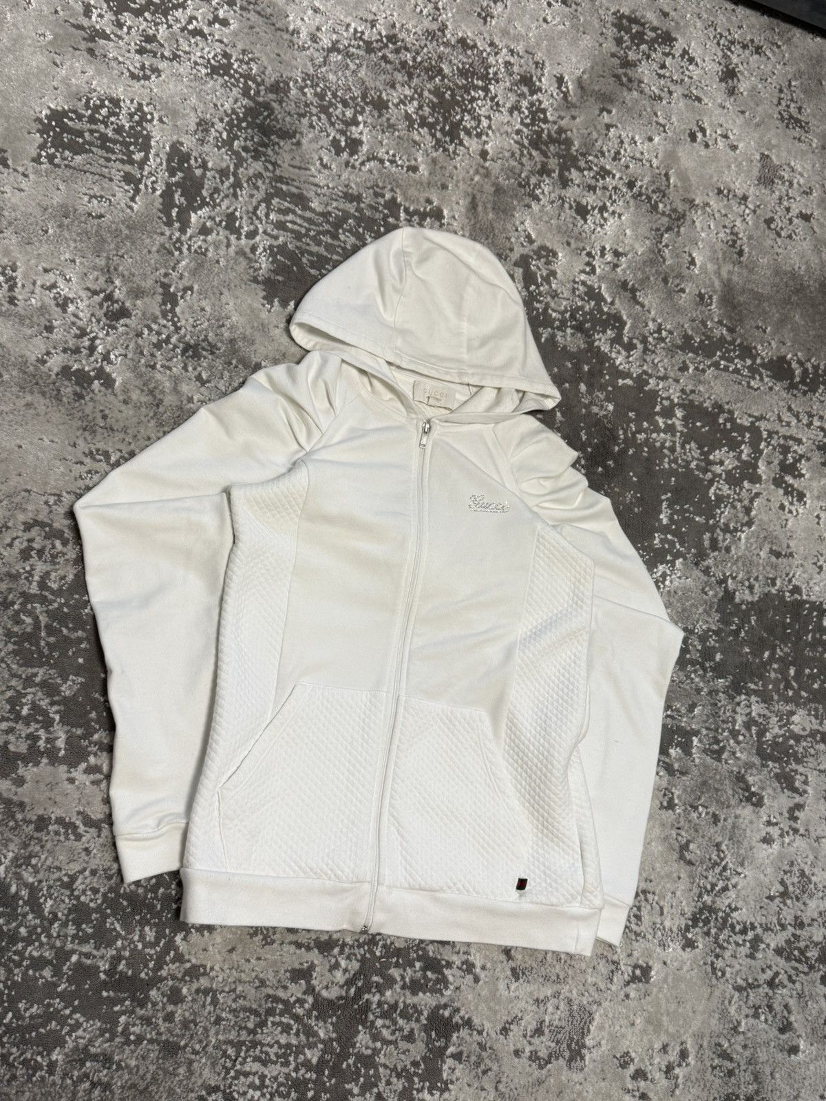 Gucci Gucci women luxury zip hoodie streetwear y2k white Size S / US 4 / IT 40 - 2 Thumbnail