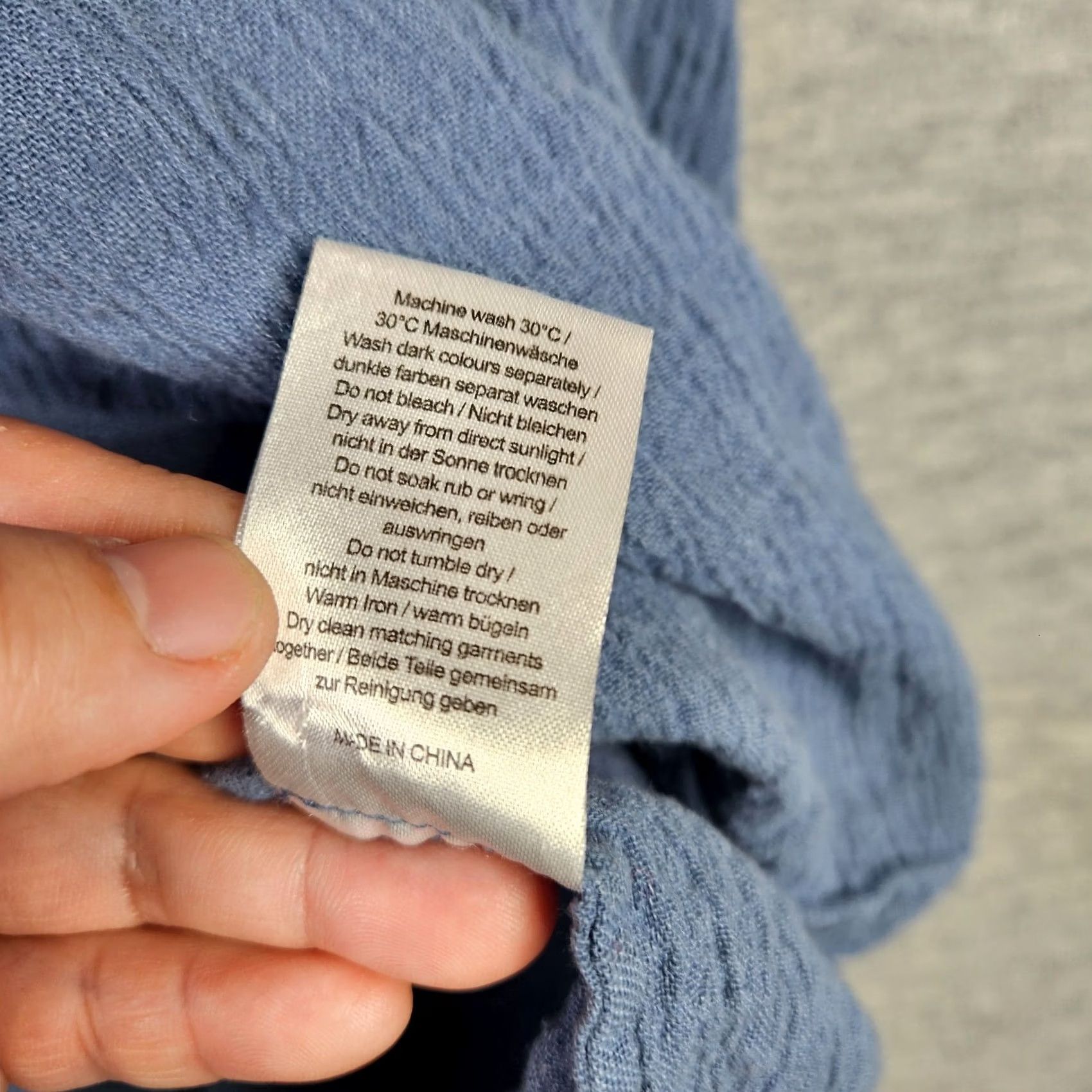 Vintage Poetry Blouse Sleeveless Blue Linen Cotton Blend V-Neck 18 Regular Womens Boys? Size XXL / US 16-18 / IT 52-54 - 7 Thumbnail