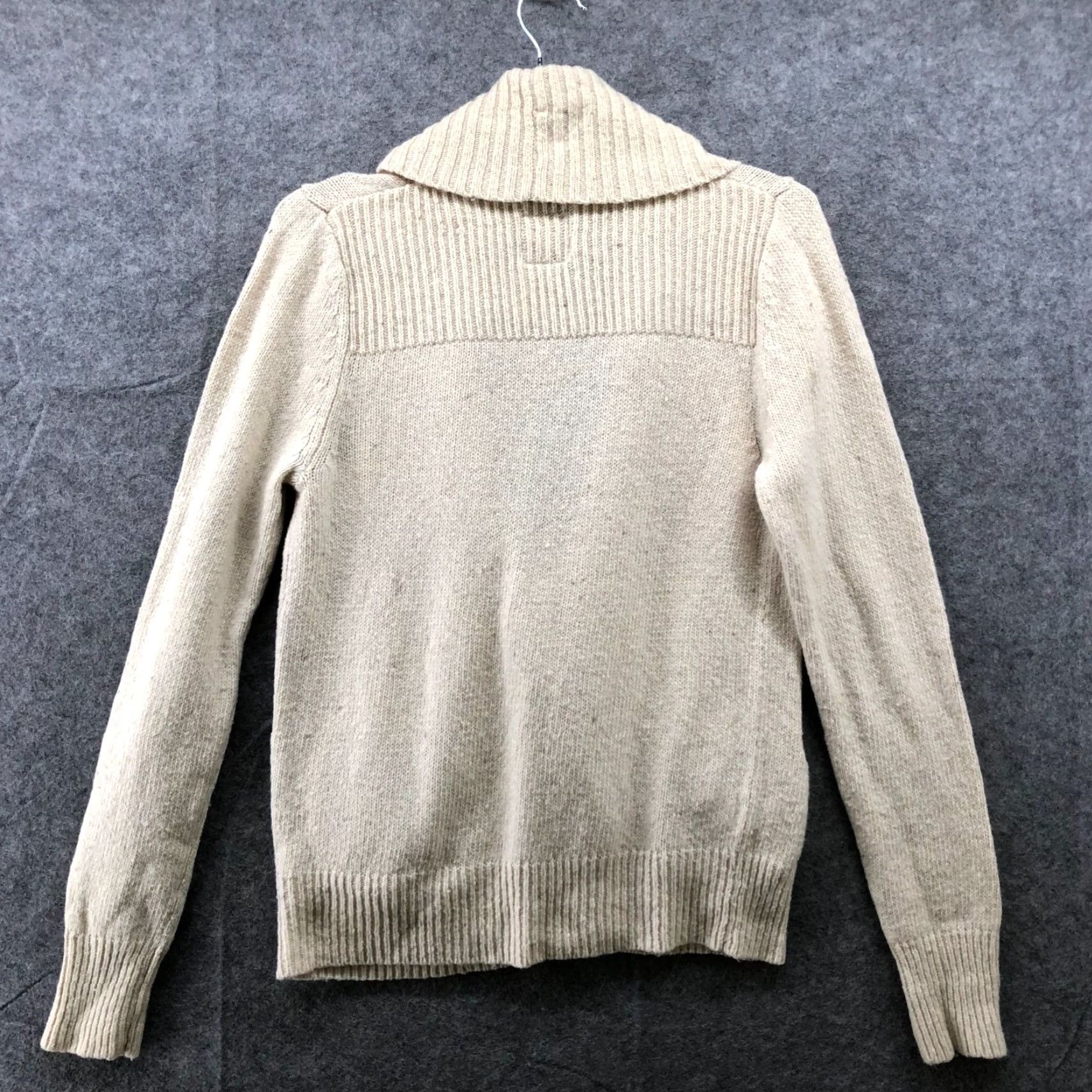 American Eagle Outfitters VINTAGE American Eagle Outfitters Wool Blend Cardigan Sweater Womens L Beige Shawl Collar Size L / US 10 / IT 46 - 2 Thumbnail