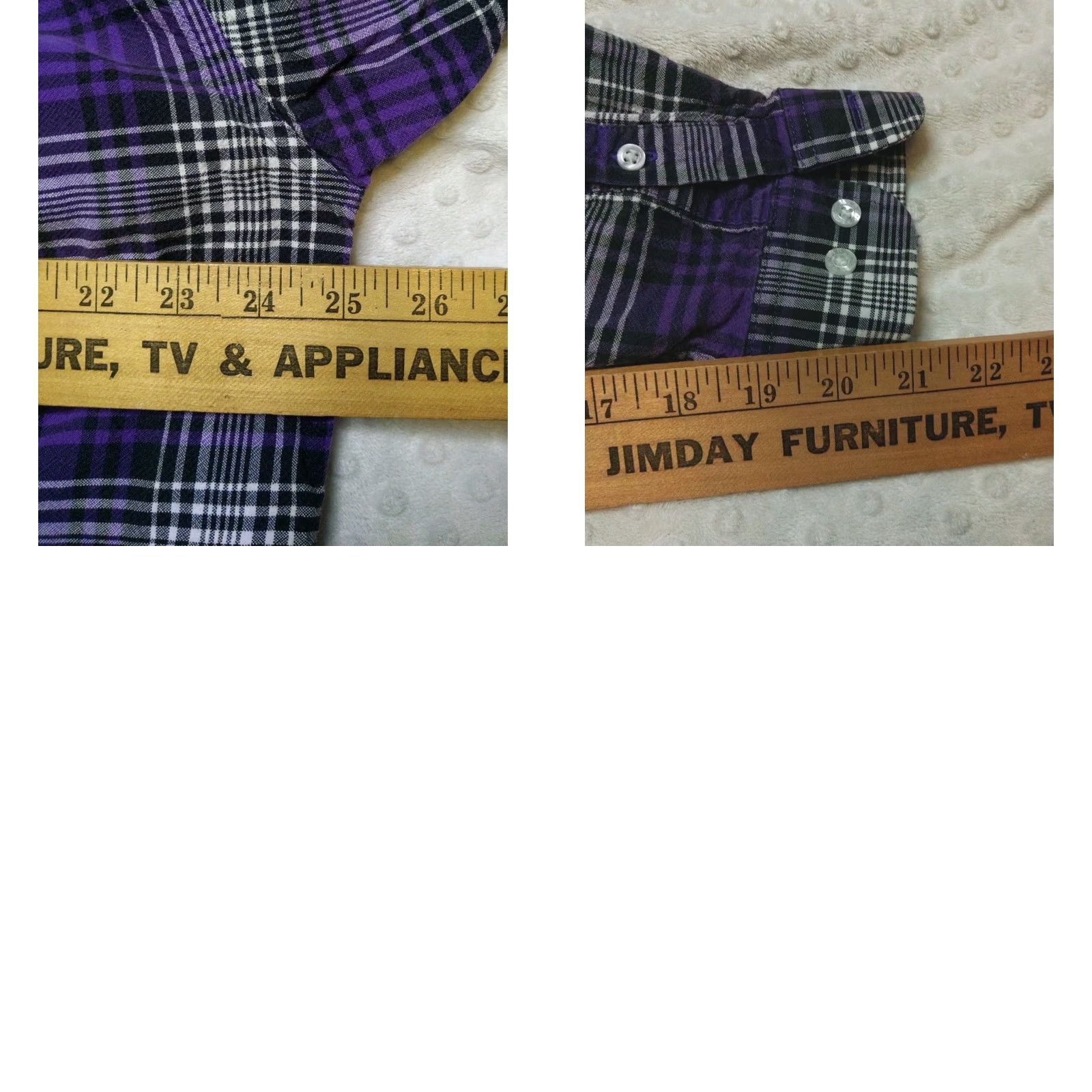 Vintage Cinch Shirt Men's Large Purple Black Plaid Button Down Long Sleeve Western Cowboy Vintage Embroidered Pocket Workwear Size US L / EU 52-54 / 3 - 8 Thumbnail