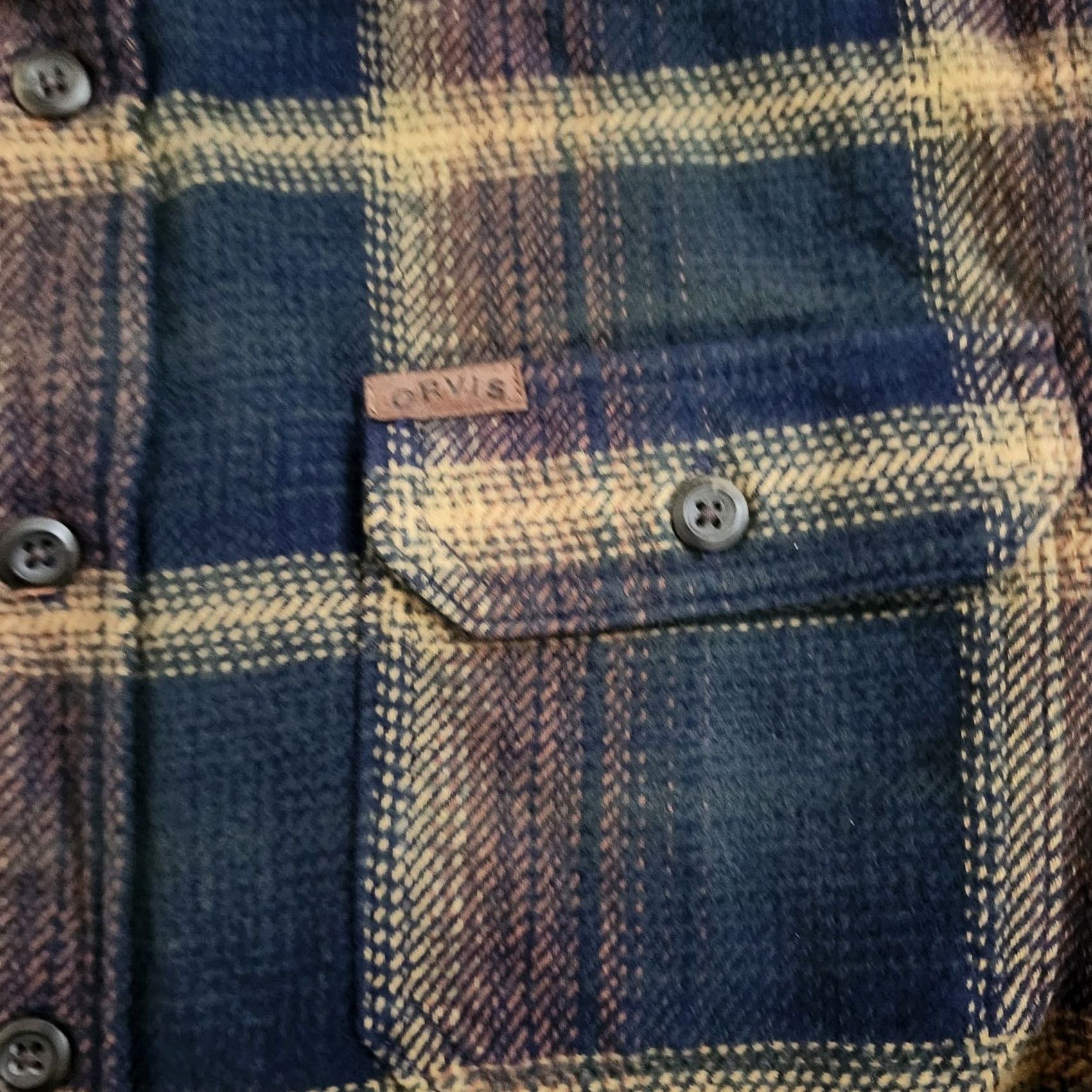 Orvis Orvis Mens Medium Plaid Fleece Lined Flannel Shirt Jacket Outdoor Shacket Size US M / EU 48-50 / 2 - 6 Thumbnail
