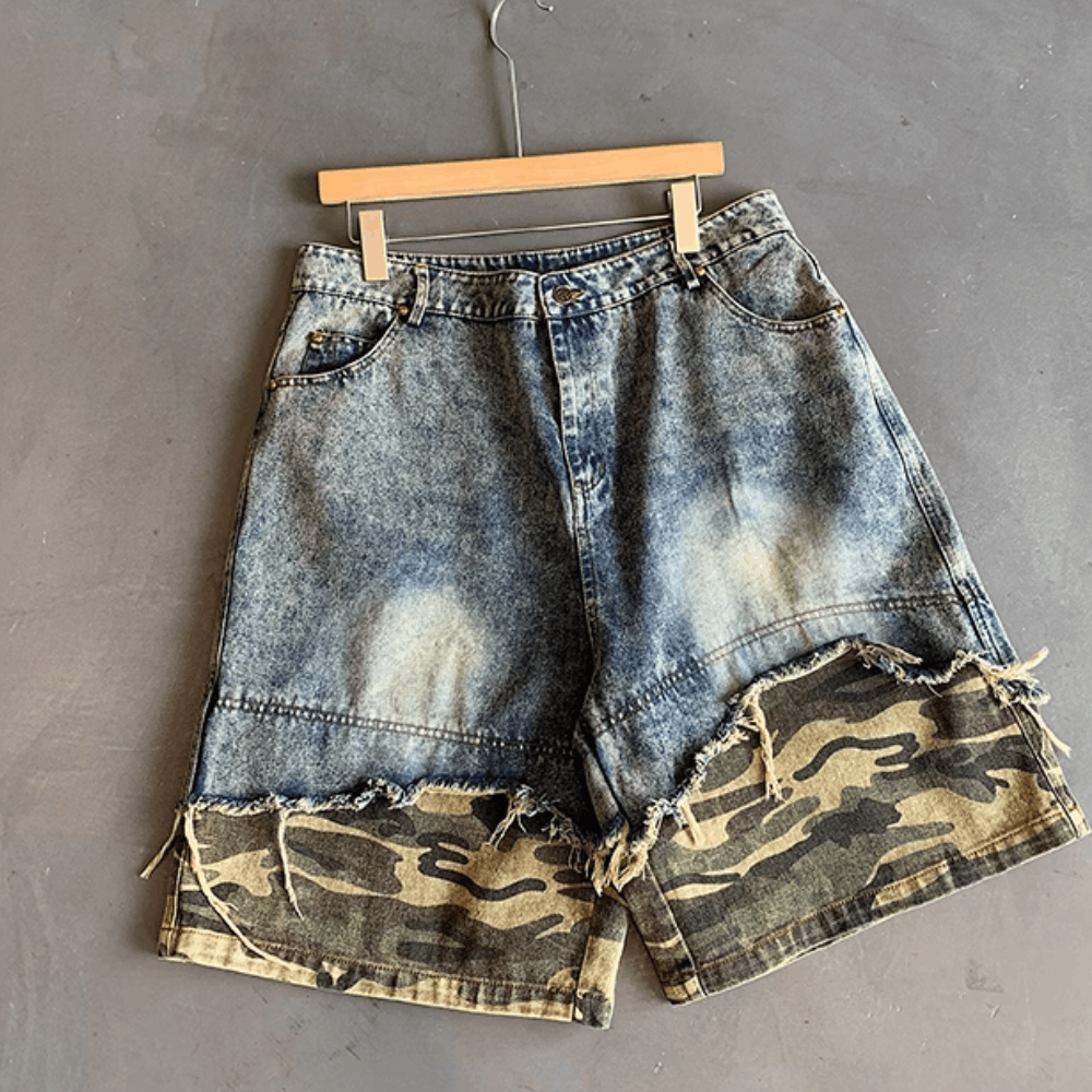 Other Patchwork Camo Jean Shorts Size US 34 / EU 50 - 5 Thumbnail