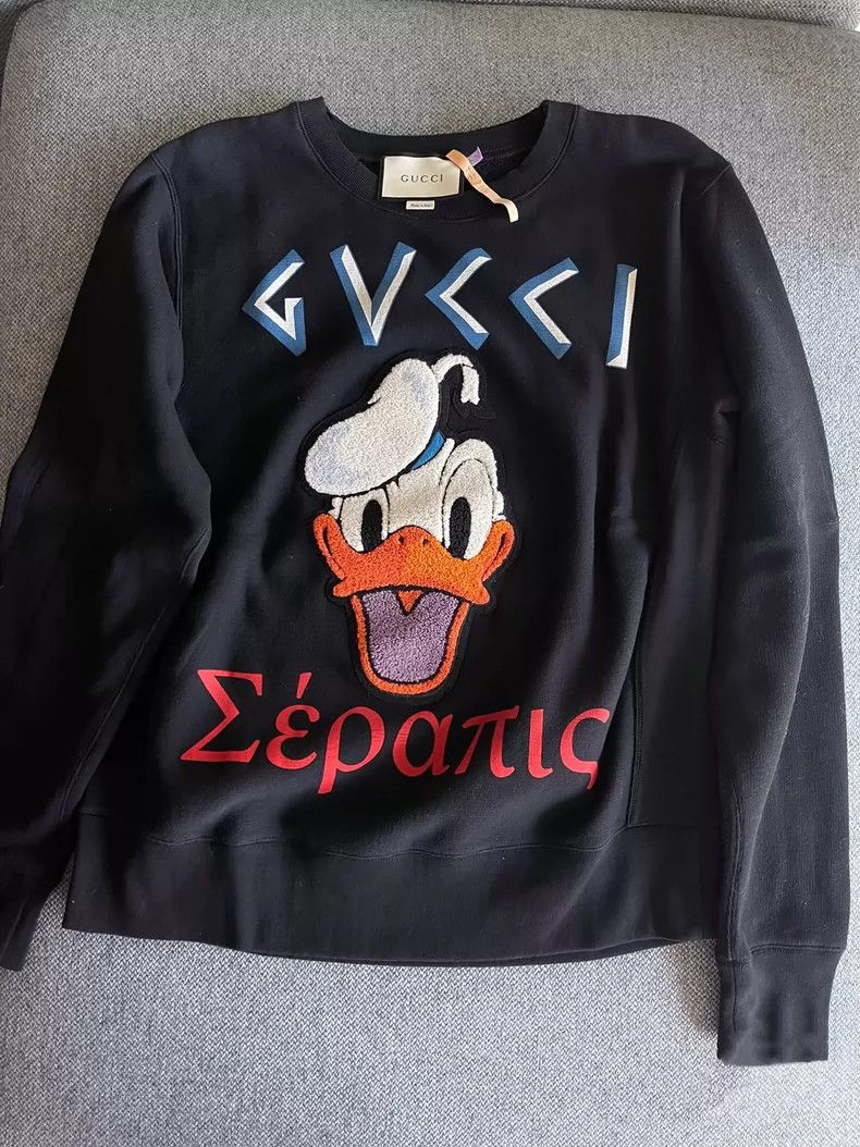 Gucci Gucci Ni Donald Duck's limited black sweatshirt 2503-Nextar Size US M / EU 48-50 / 2 - 1 Thumbnail