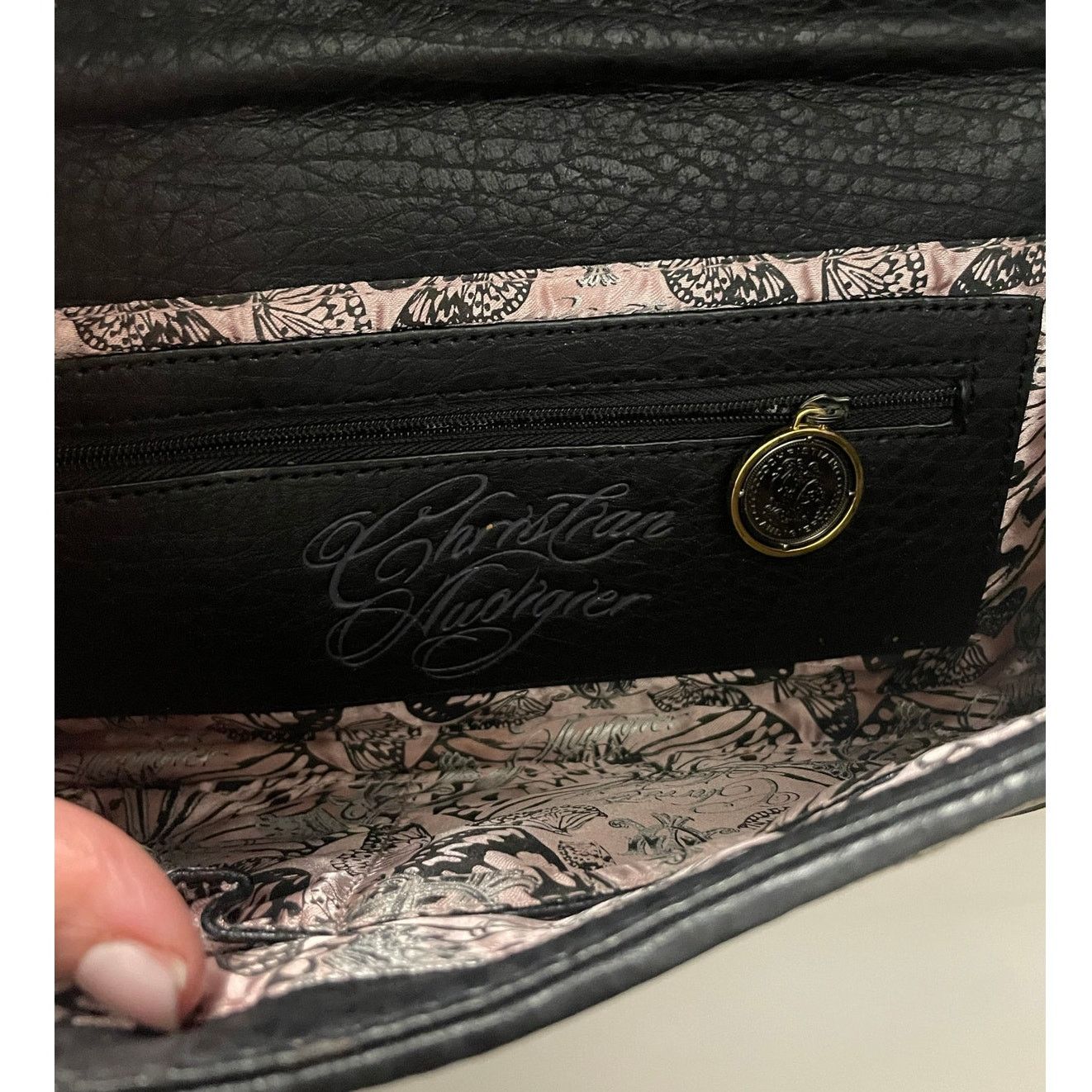 Christian Audigier Christian Audigier Snake Clutch Magnetic Close Python Purse Size ONE SIZE - 5 Thumbnail
