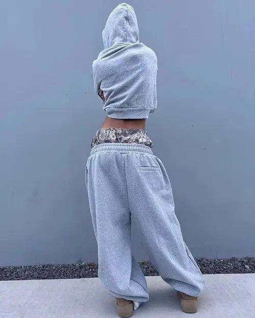 VIBE Double Waist Camouflage Boxer Baggy Sweatpants Size US 34 / EU 50 - 6 Thumbnail