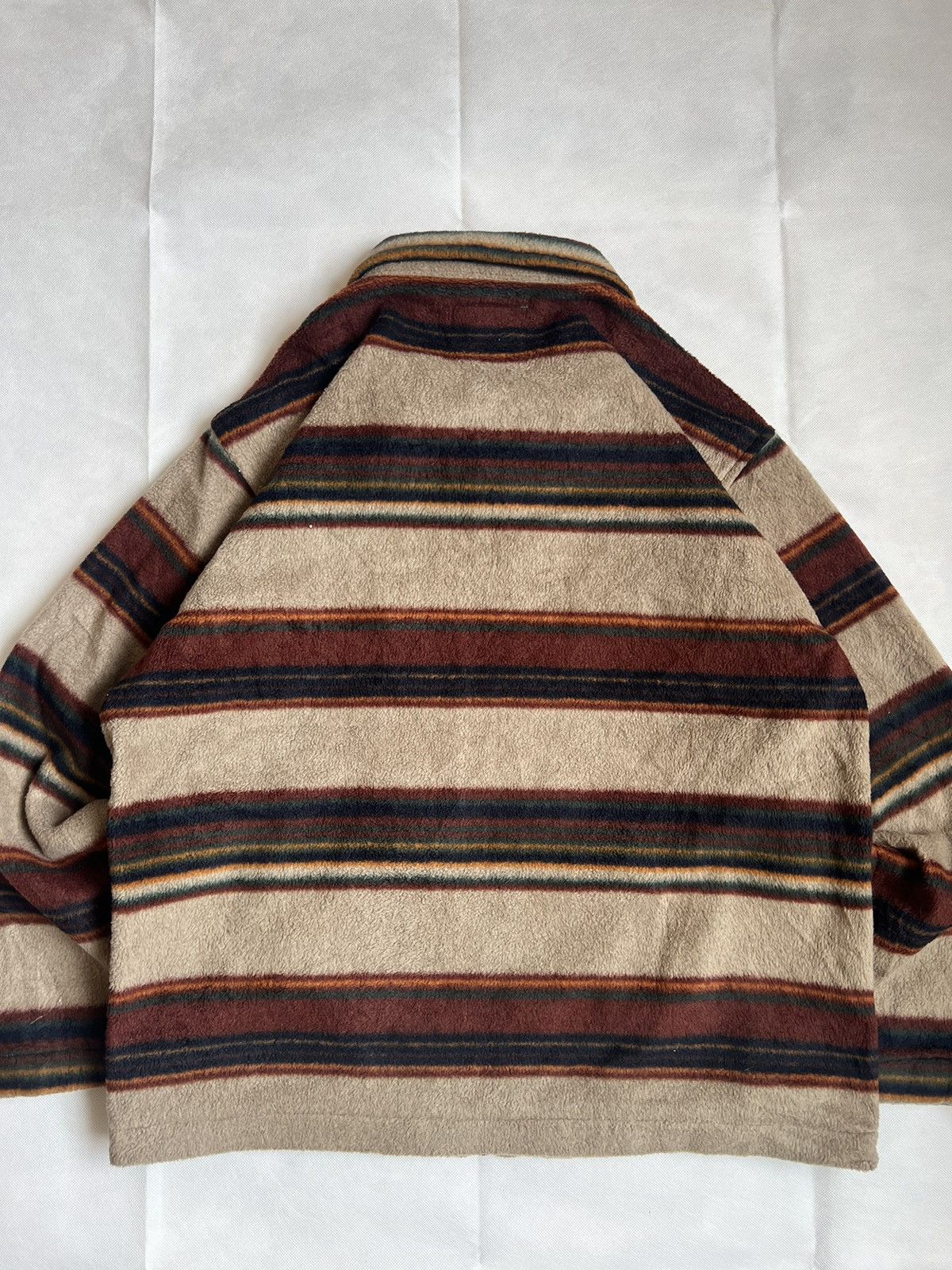 Beverly Hills Polo Club Vintage Polo Club Brown Striped Fleece Size US M / EU 48-50 / 2 - 10 Thumbnail