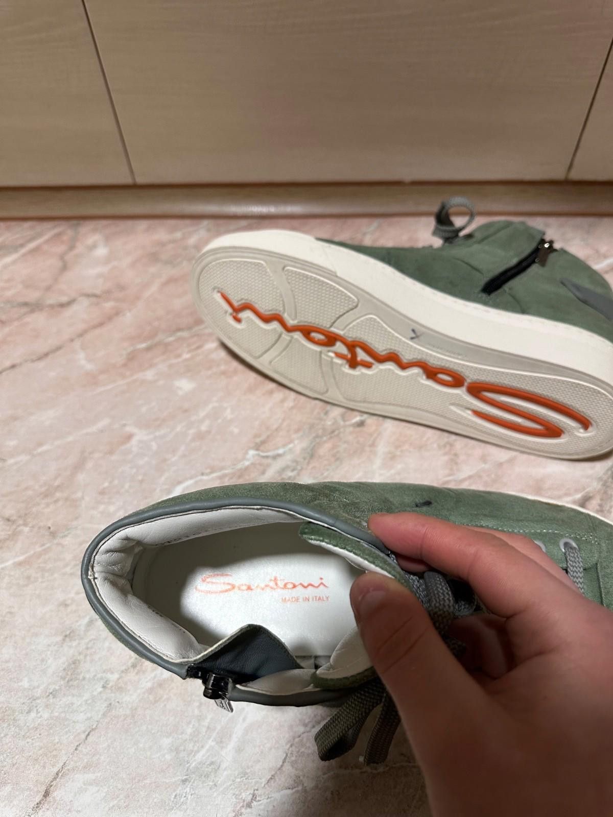 Santoni Santoni High Top Light Green Suede Trainer US8.5 UK 7.5 Size US 7.5 / EU 40-41 - 7 Thumbnail