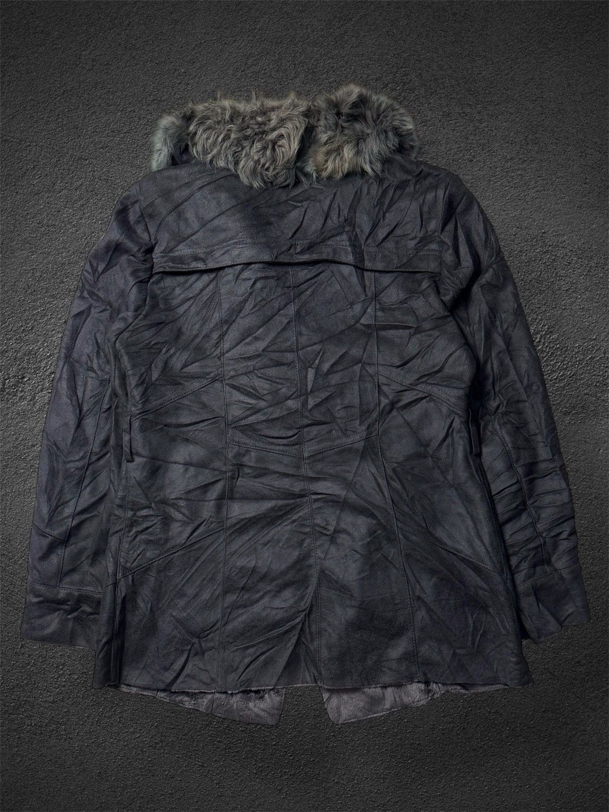 Gaspard Yurkievich Fur Suede Jacket Asymmetrical archived style ifsix lgb Size US M / EU 48-50 / 2 - 2 Thumbnail