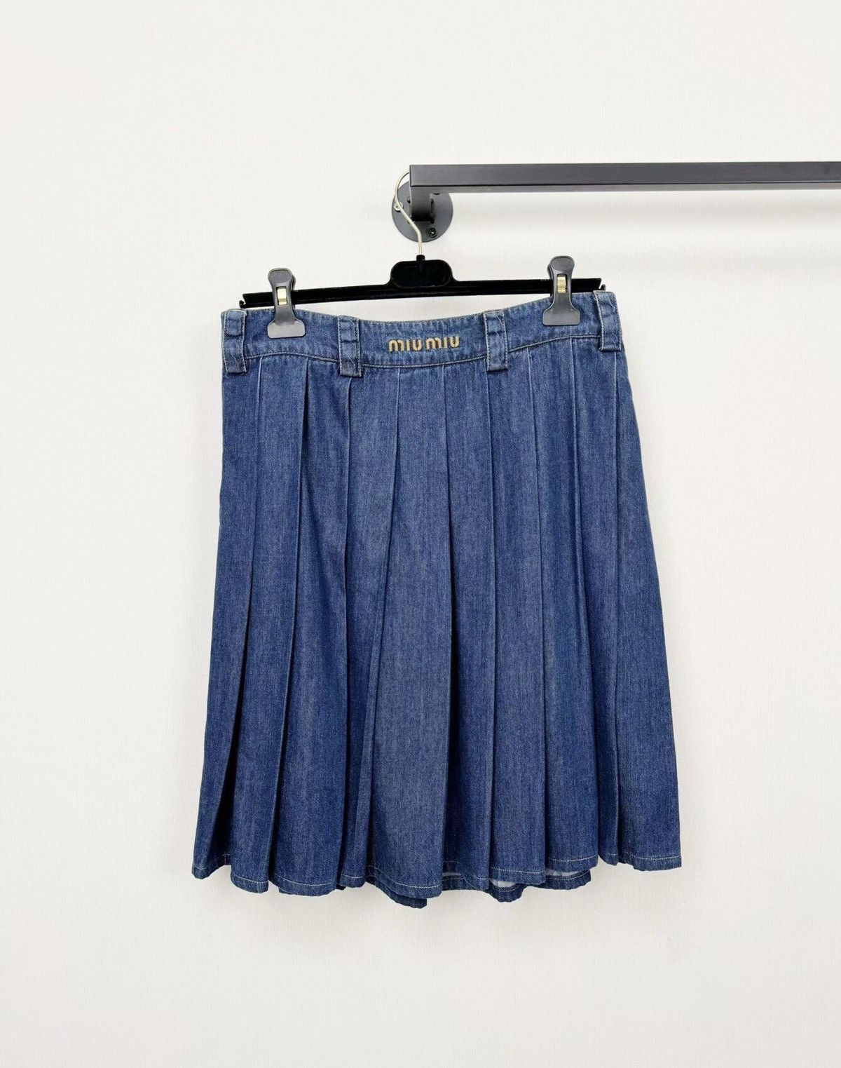 Miu Miu Miumiu denim skirt Size 38" / US 16 / IT 52 - 1 Thumbnail