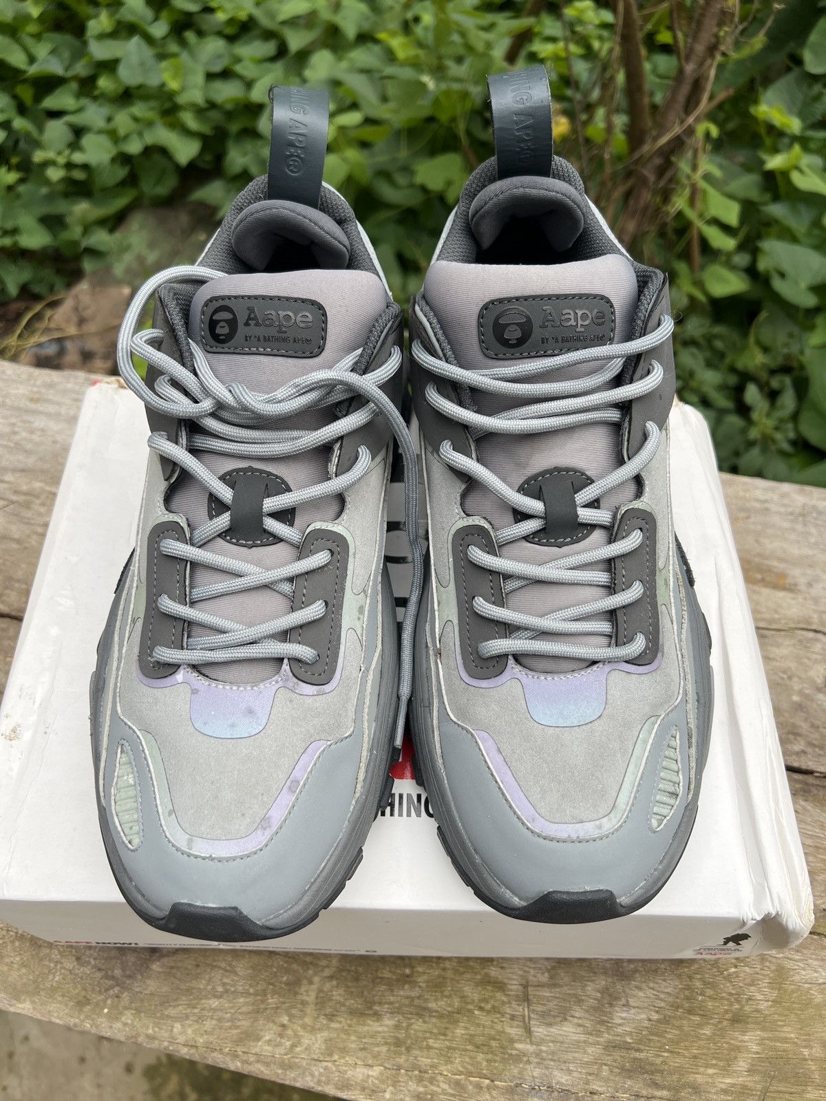 Bape Aape by abathing Ape Sneaker Low Grey Size US 8.5 / EU 41-42 - 4 Thumbnail