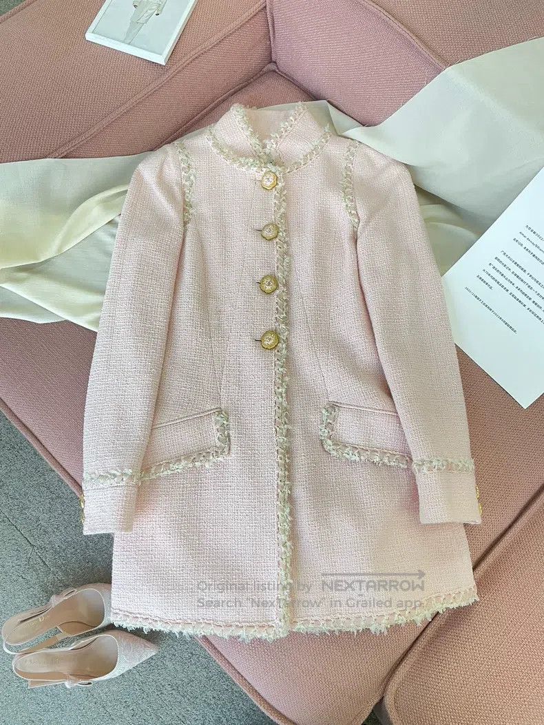 Chanel Chanel Versailles Garden Series Pink Tweed Coat Size XXS / US 00 / IT 34 - 1 Thumbnail