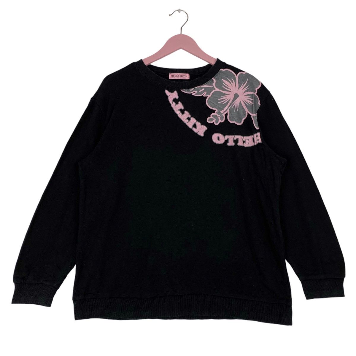 Japanese Brand × Vintage Vintage Hello Kitty Printed Crewneck Sweatshirt Black Pink Size L / US 10 / IT 46 - 4 Thumbnail