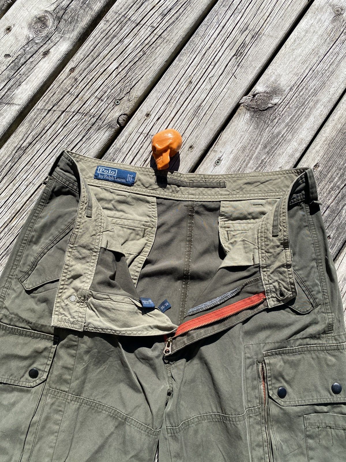 Polo Ralph Lauren × Vintage Polo Ralph Lauren olive green cargo pants 36 Size US 36 / EU 52 - 2 Thumbnail