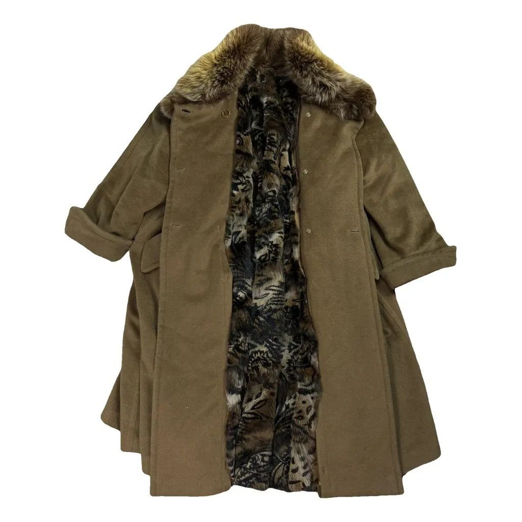 Escada Escada Wool Coat with Red Fox Fur Size: 38 Size S / US 4 / IT 40 - 1 Thumbnail