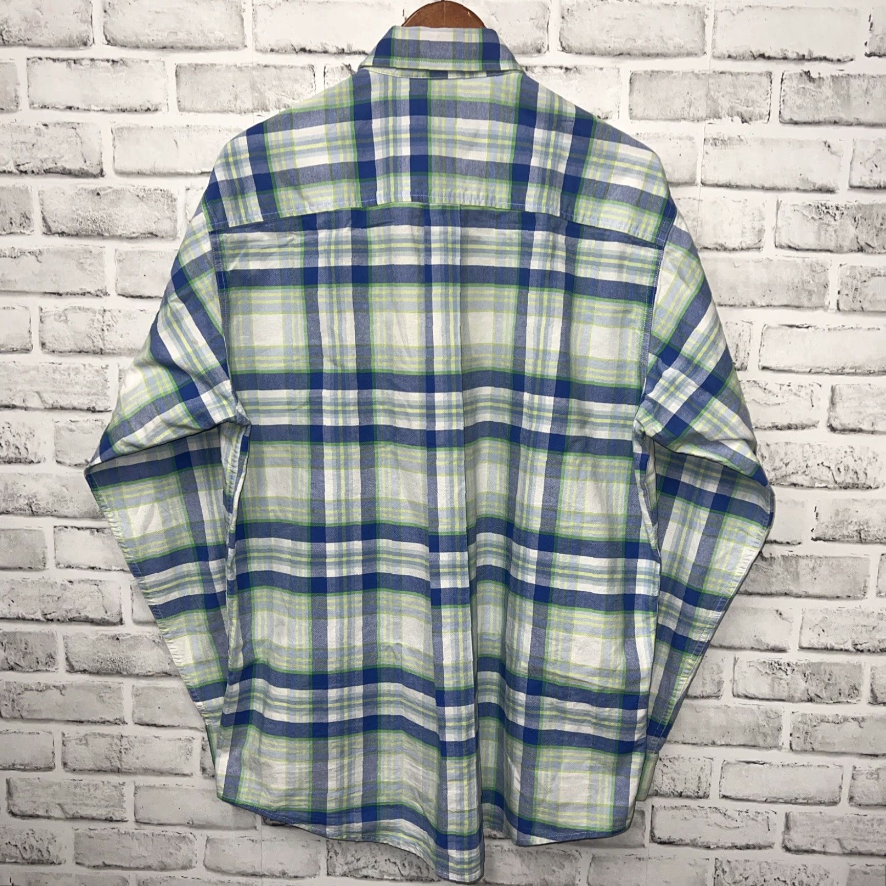 Vintage Cinch Plaid Button-Up Shirt Mens XL Blue Green Pattern Long Sleeve Size XL Size US XL / EU 56 / 4 - 4 Thumbnail