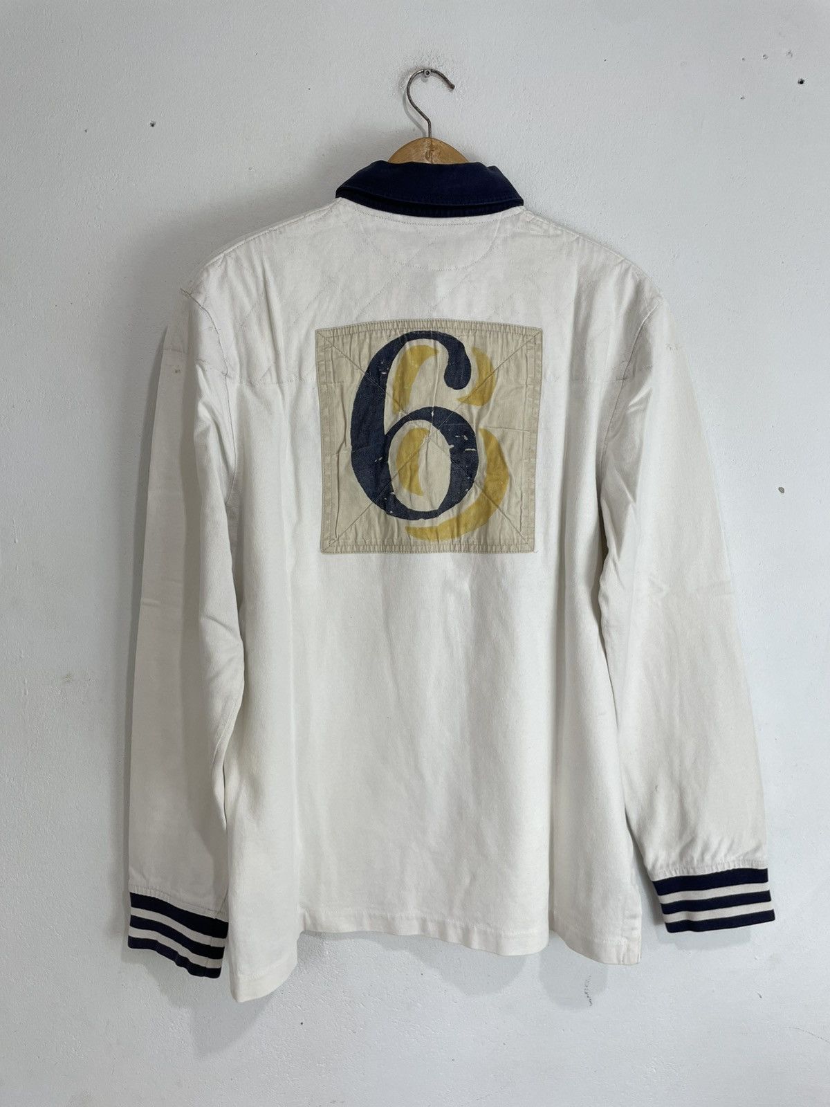 Polo Ralph Lauren × Ralph Lauren × Vintage Vintage Ralph Lauren LongSleeve Rugby Shirt Number Six Patch Size US L / EU 52-54 / 3 - 1 Thumbnail
