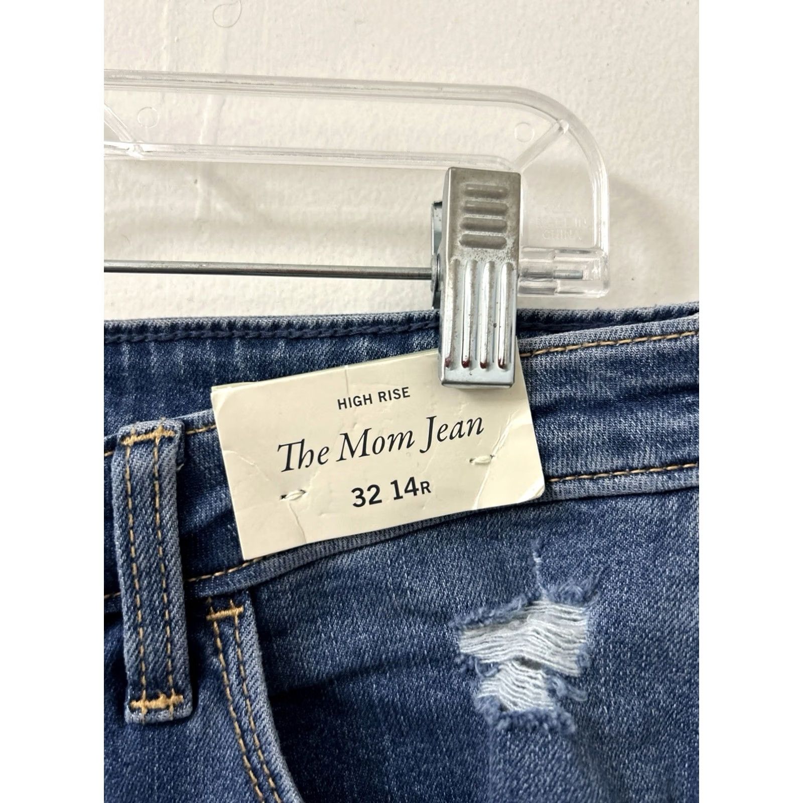 Abercrombie & Fitch Abercrombie Fitch The Mom Jean Womens Sz 34x26 Blue Wash High Rise Denim NWT Size 24" / US 00 / IT 34 - 5 Thumbnail