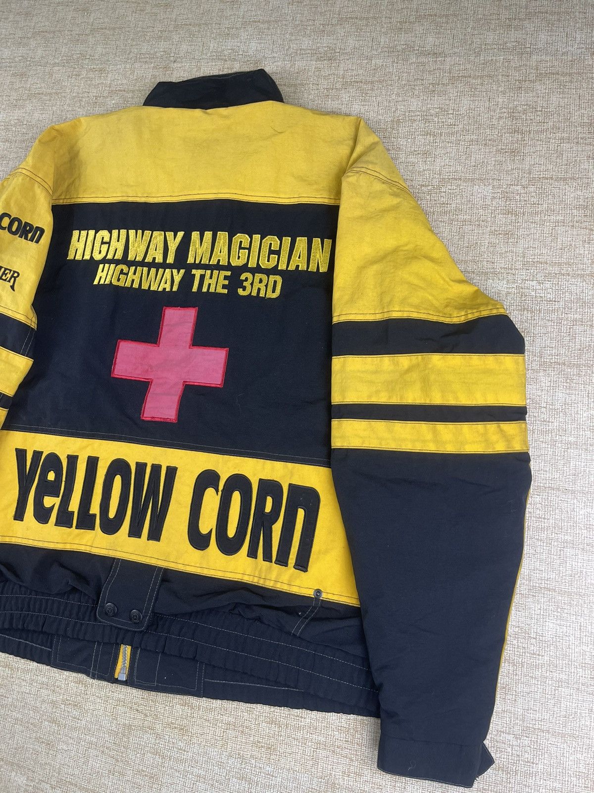 Vintage 🔥YELLOW CORN Magician Highway Sledge Hammer Biker Jacket Size US L / EU 52-54 / 3 - 6 Thumbnail