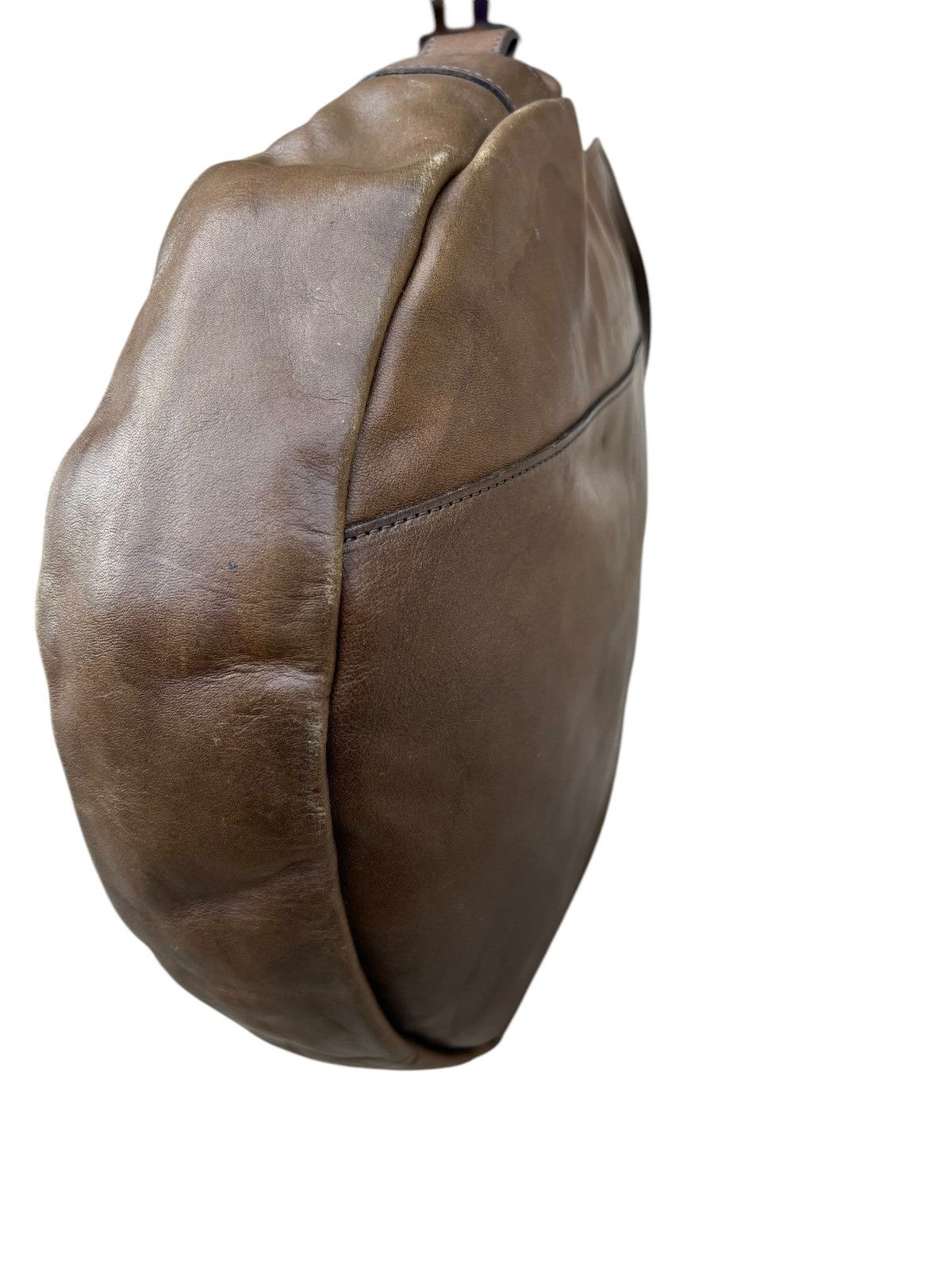 Leather Vintage B. Stuff Japan Distress Patina Leather Round Bag Size ONE SIZE - 13 Thumbnail