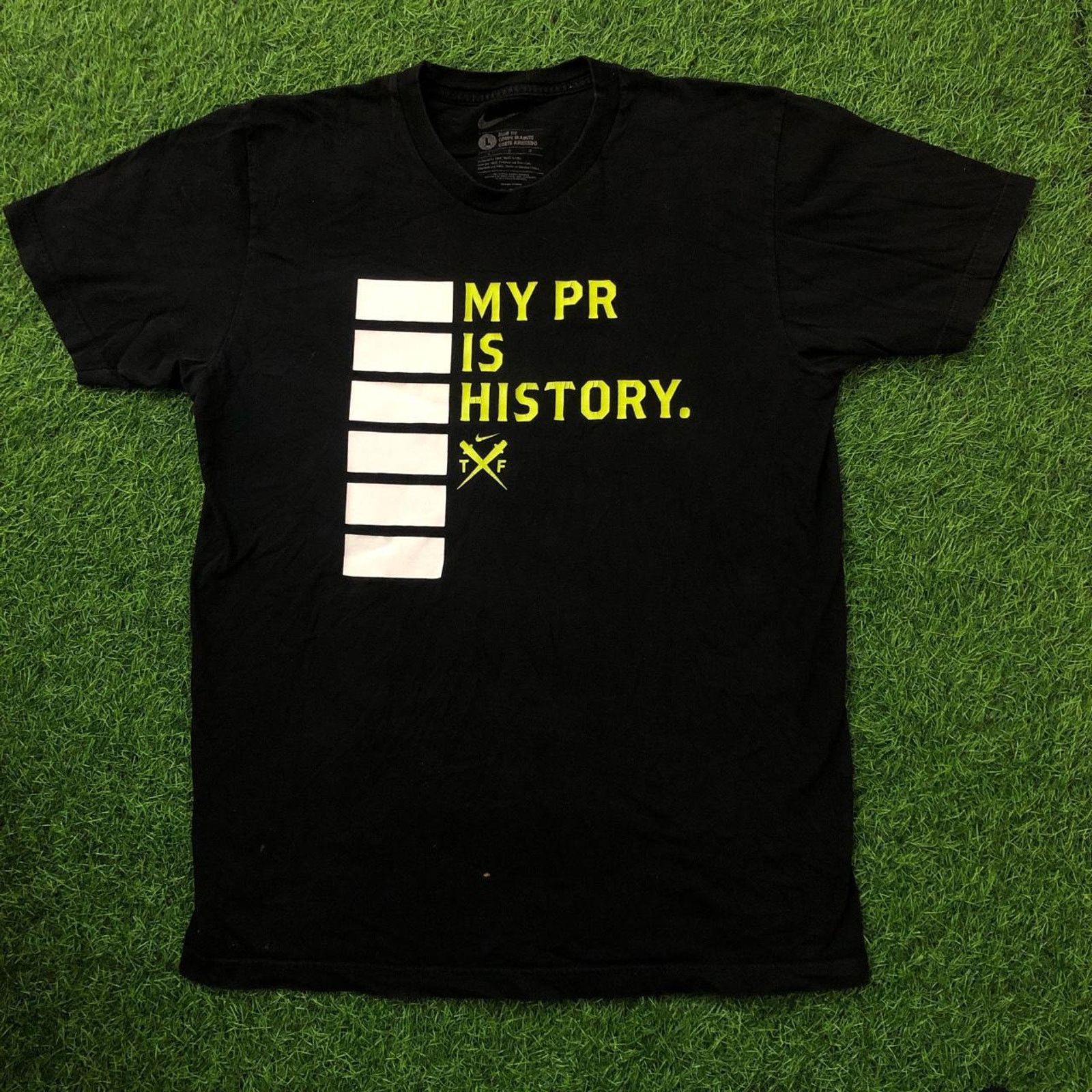 Nike Black Nike ‘My PR is History’ Graphic Weight Lifting Tee Size US L / EU 52-54 / 3 - 1 Thumbnail