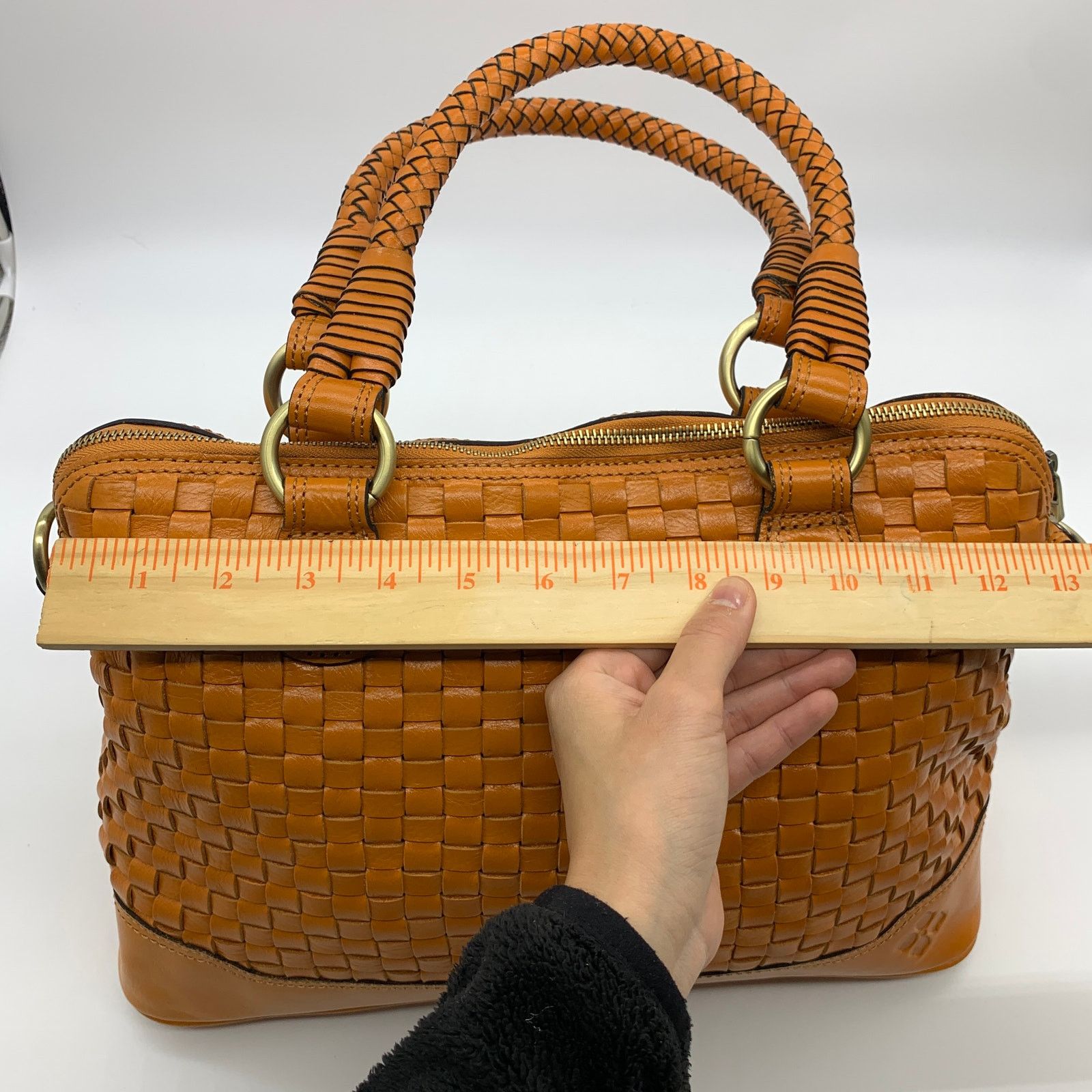 Patricia Nash Discovery Washed Woven Augusta Satchel