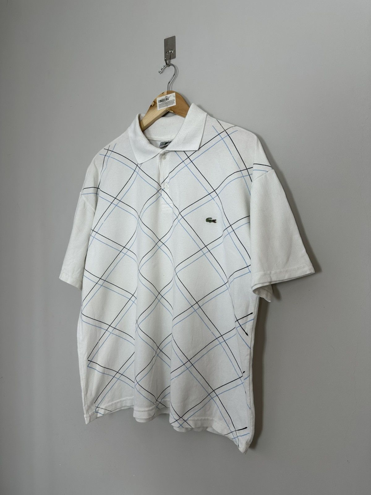 Lacoste Vintage Lacoste Polo XXL Made in France Grid Pattern Size US XXL / EU 58 / 5 - 2 Thumbnail