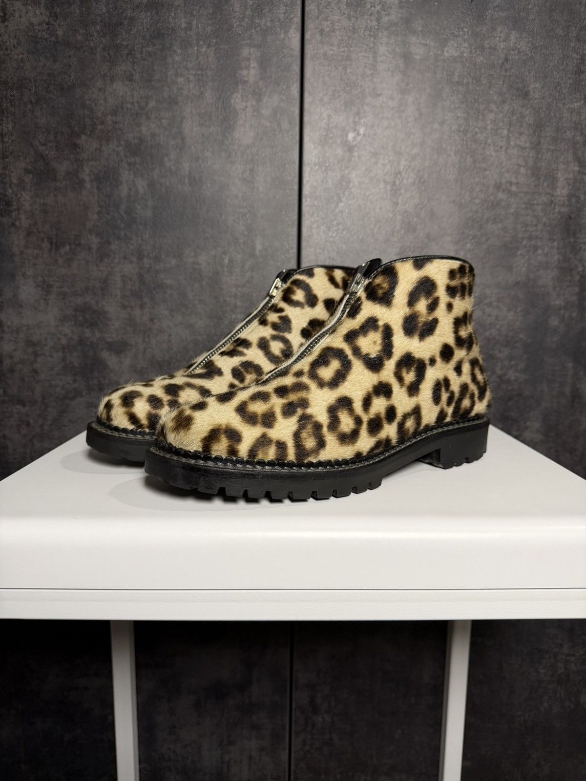 Vintage Sick Kandahar Pony Hair Fur Leopard Boots 424 Owens Yohji Size US 10 / IT 40 - 12 Thumbnail