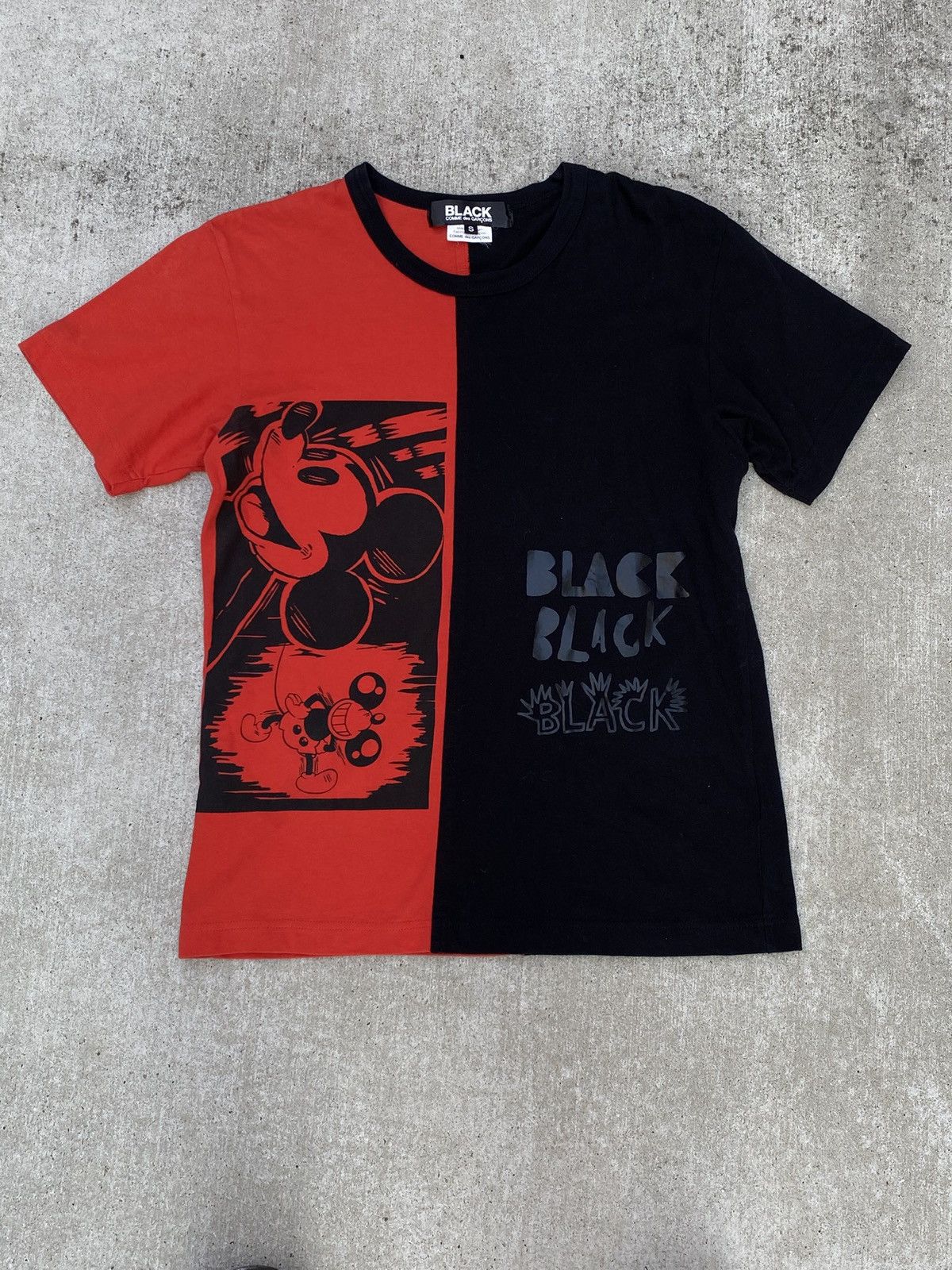Comme des Garcons Black CDG Black Mickey Mouse split shirt Size US S / EU 44-46 / 1 - 1 Thumbnail