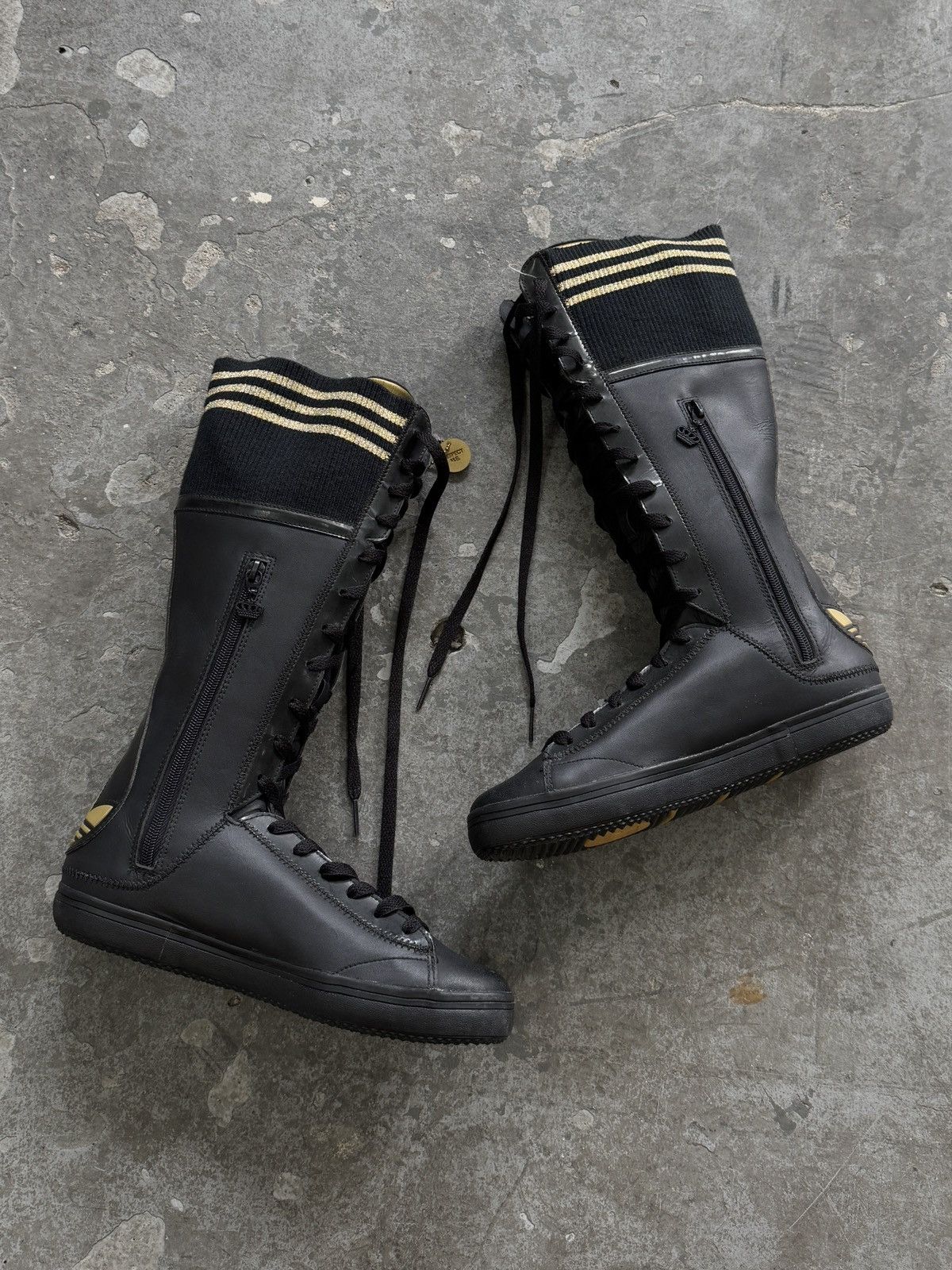 Adidas Adidas Missy Elliot “Respect Me” Black/Golden Boxer Boots Size US 6.5 / IT 36.5 - 2 Thumbnail