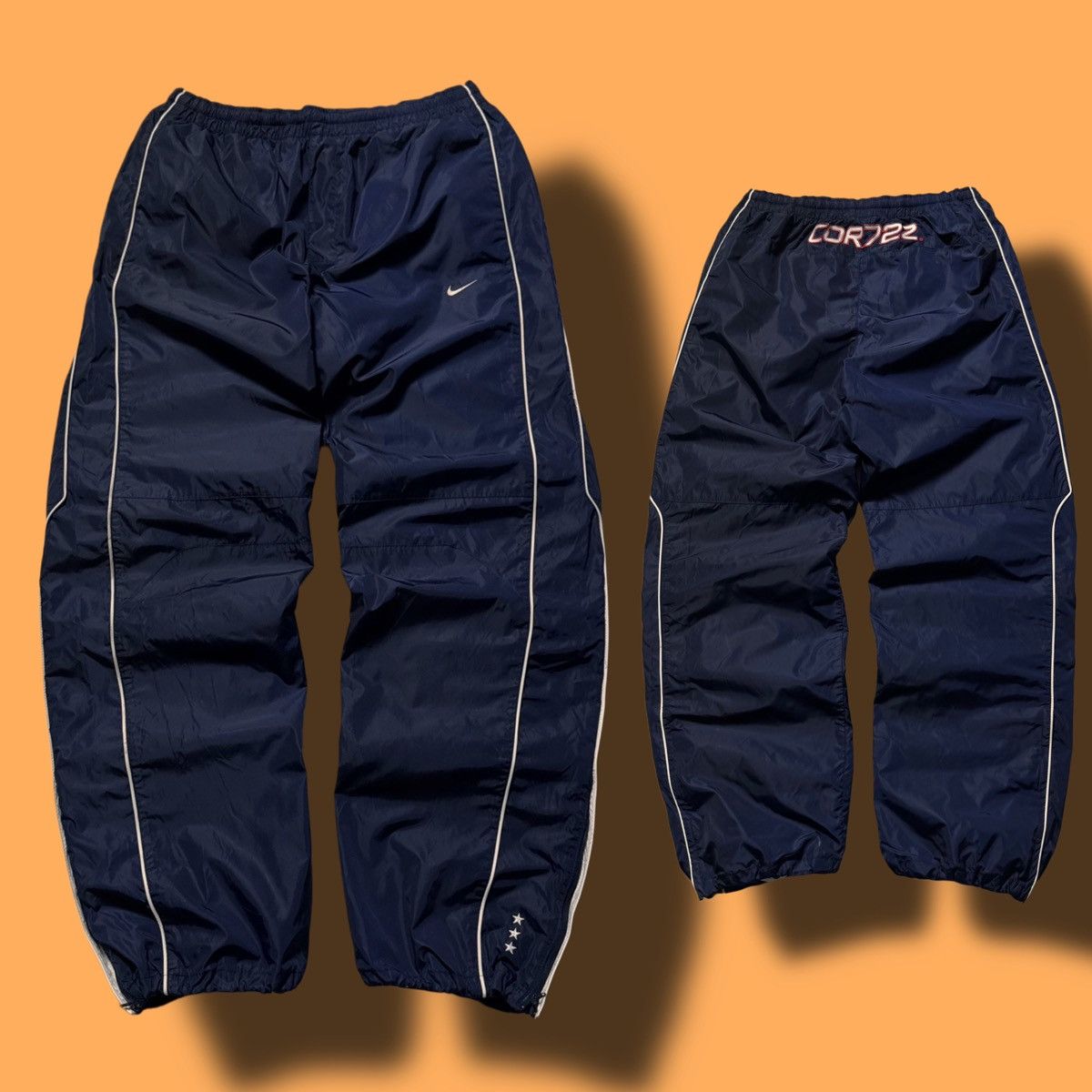 Nike × Vintage 00s Nike Vintage Cortez Nylon Baggy Parachute Pants Drill Size US 32 / EU 48 - 1 Thumbnail
