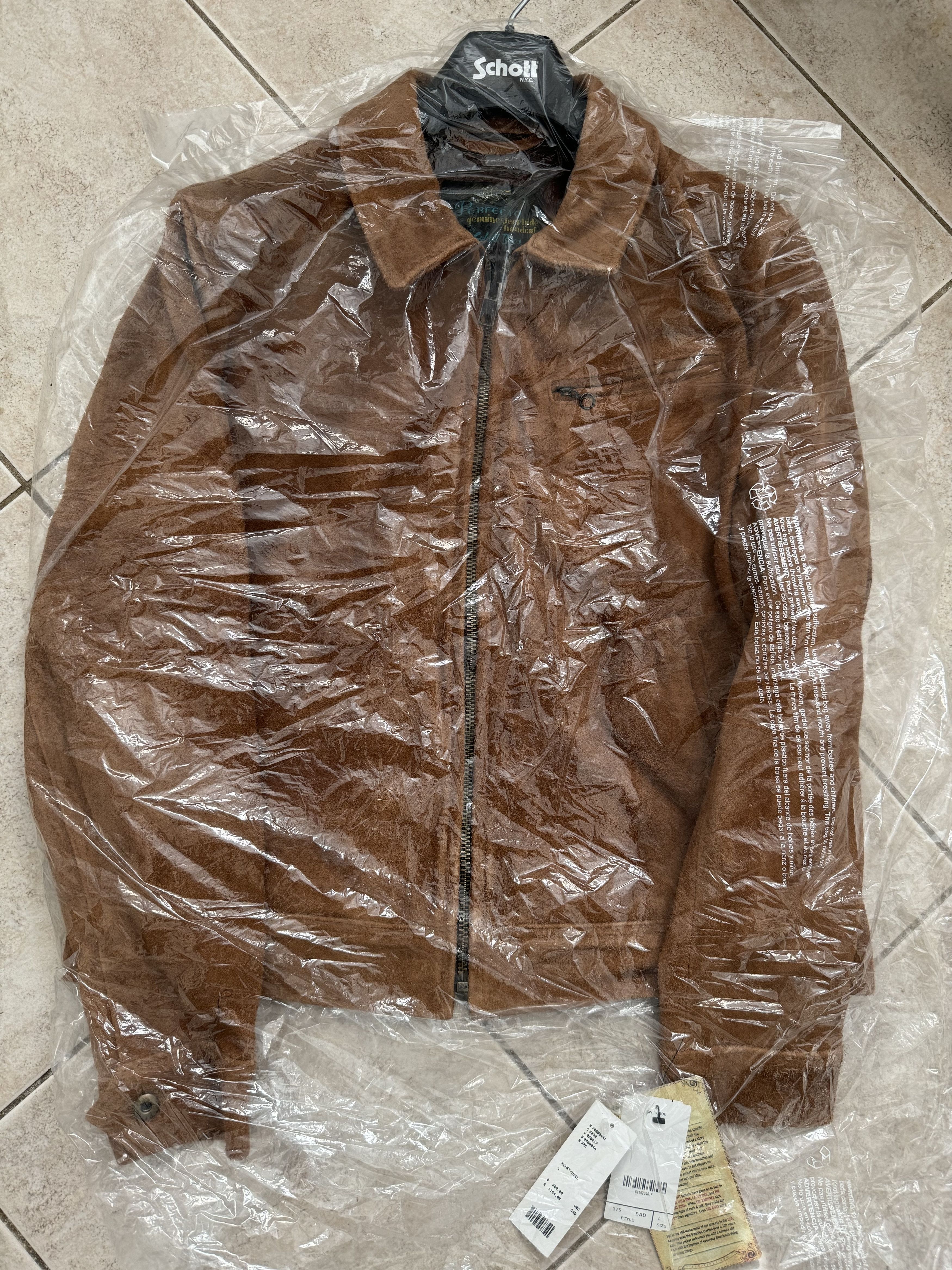 Schott Schott Unlined Rough Out Cowhide Jacket 370 Size US L / EU 52-54 / 3 - 5 Thumbnail