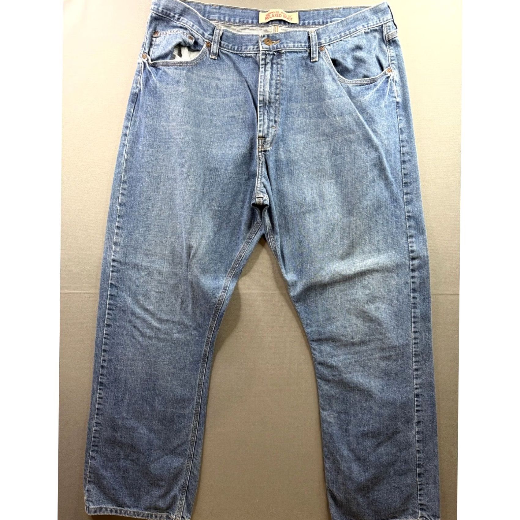 Wrangler Wrangler Jeans Co Relaxed Boot Jeans Mens Blue Medium Wash 38x32 Denim Bootcut 5-Pocket Western Cowboy Americana Relaxed Fit Jeans Mens Blue Size US 38 / EU 54 - 4 Thumbnail